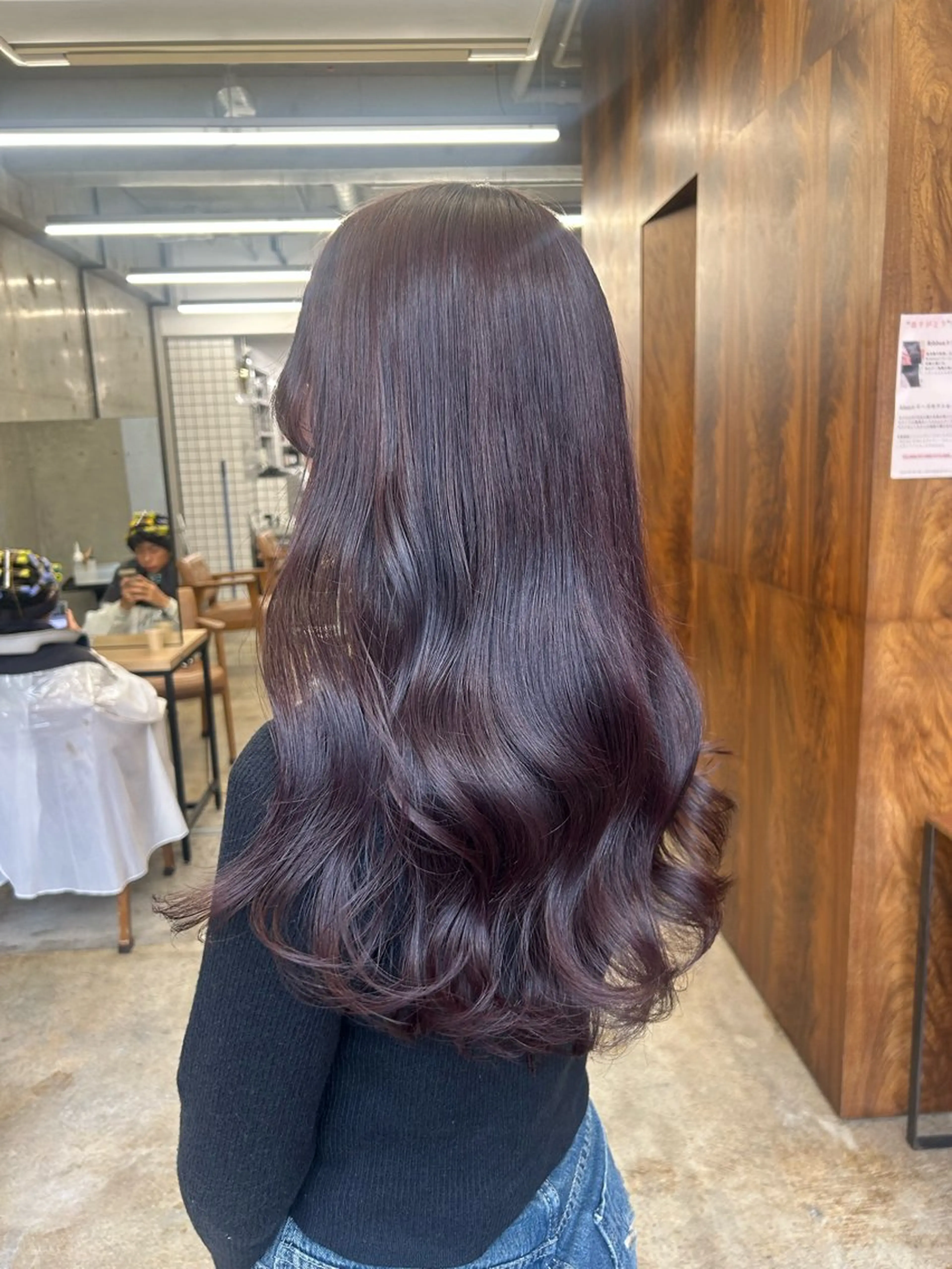 ロング カラー カット ヘアカラー トリートメント 🌷ラベンダーピンク 顔まわり🌷ねいろのヘアスタイル