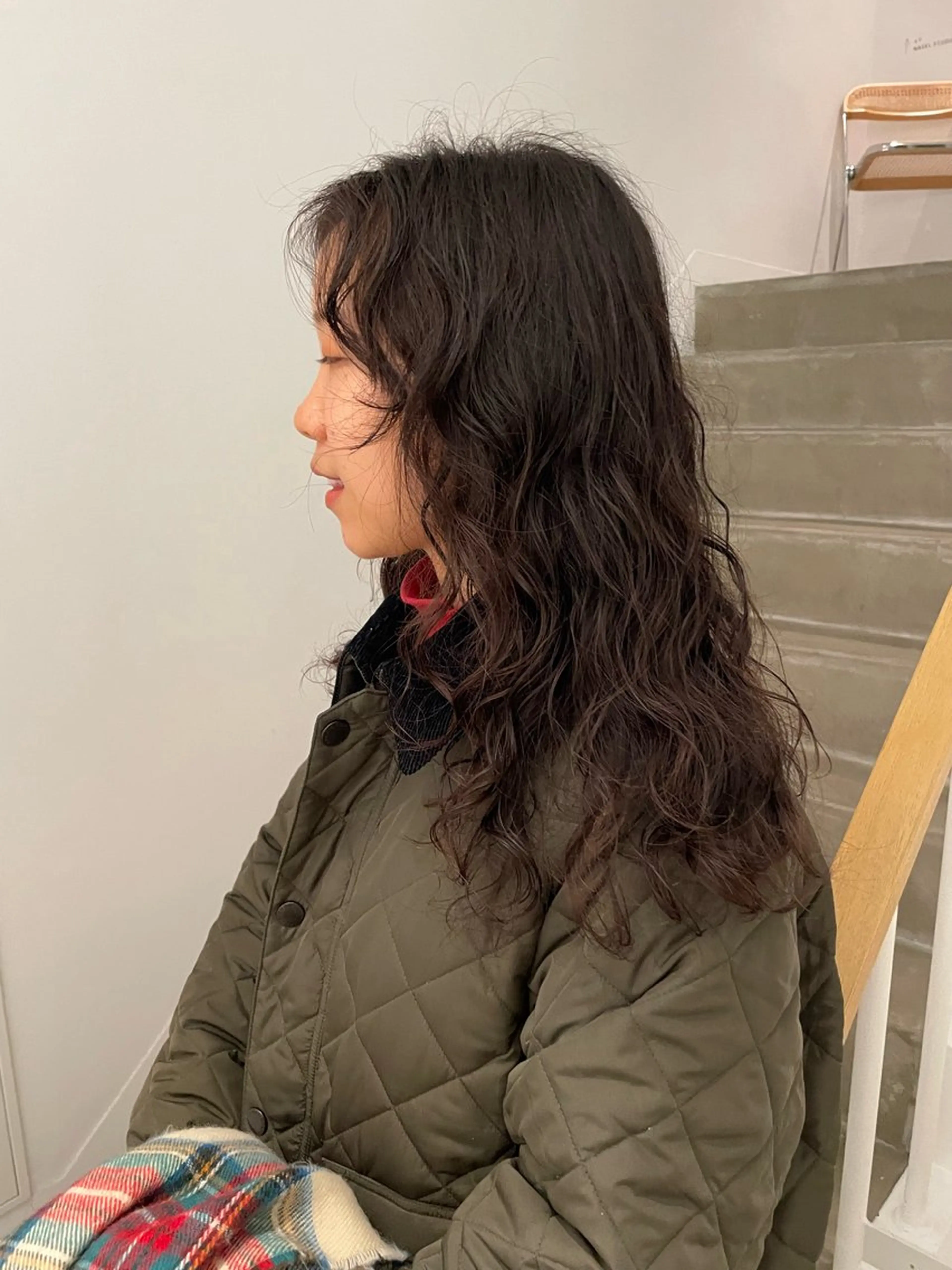 ミディアム パーマ 土川 陽菜のヘアスタイル