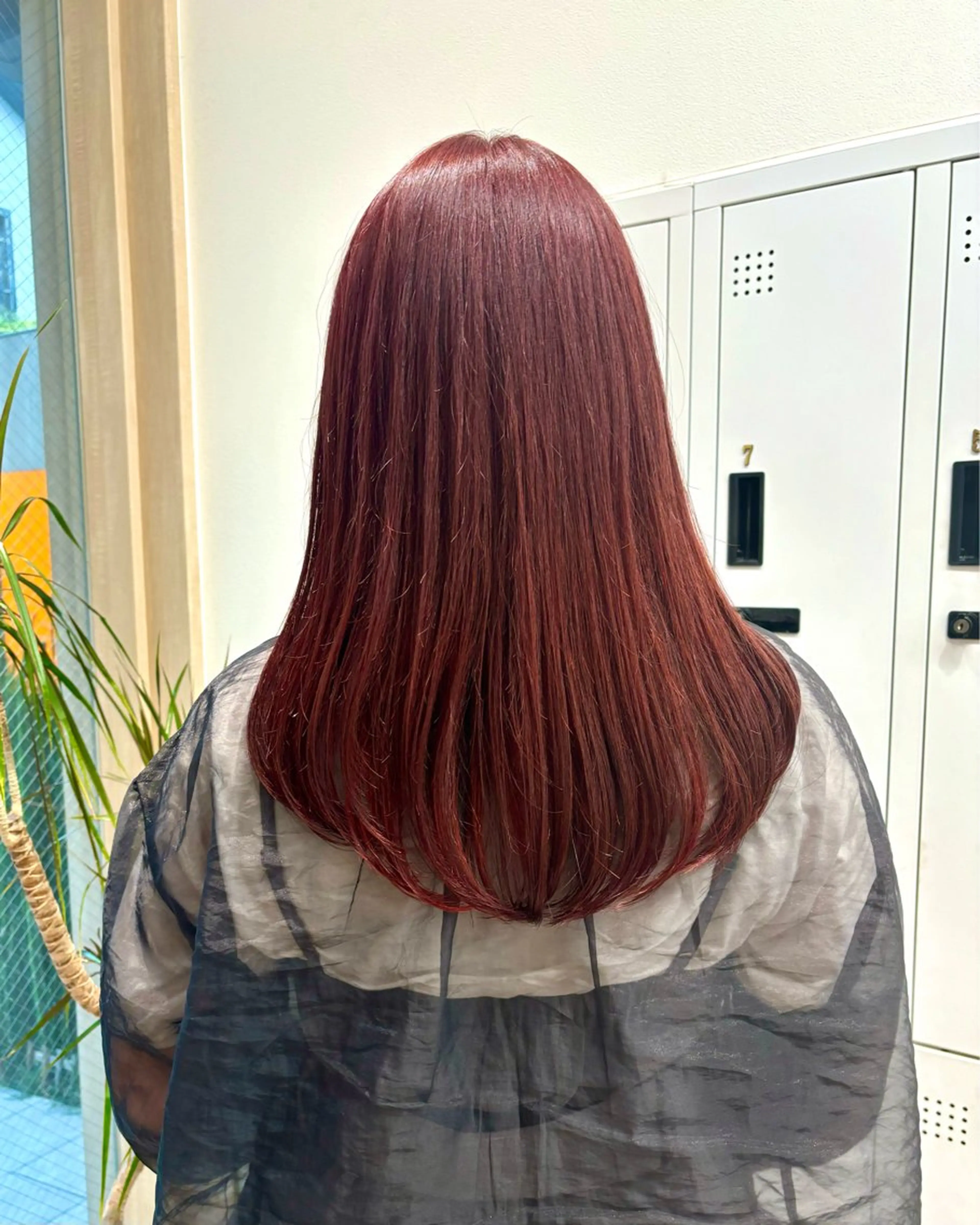 ロング カラー ブラウンカラー レッドカラー レッドブラウン Apero【アペロ】所属・パーマ/暖色/ボブ イワタテ🇰🇷のヘアスタイル