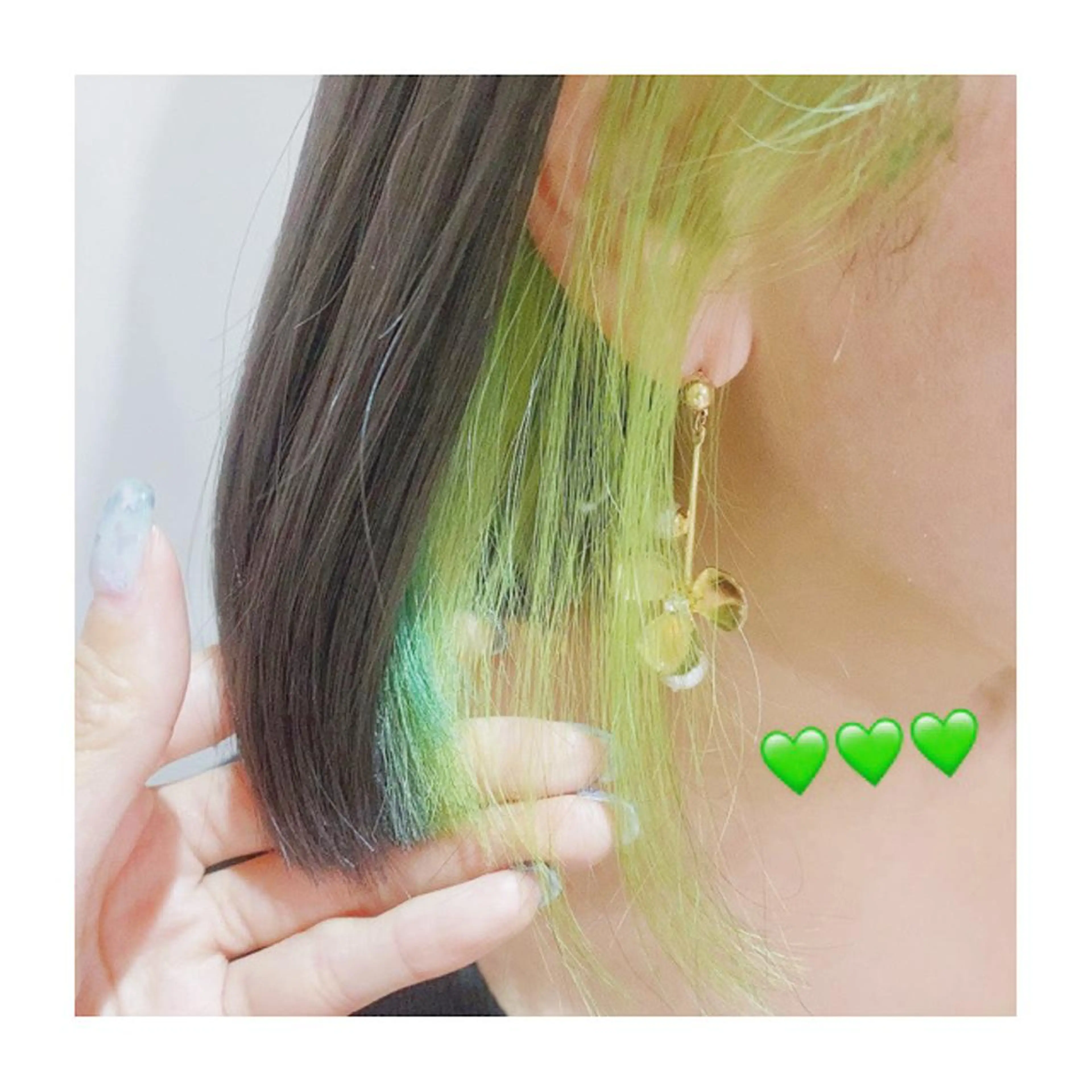 ショート カラー イヤリングカラー タンバルモリ 💚 nao💚のヘアスタイル