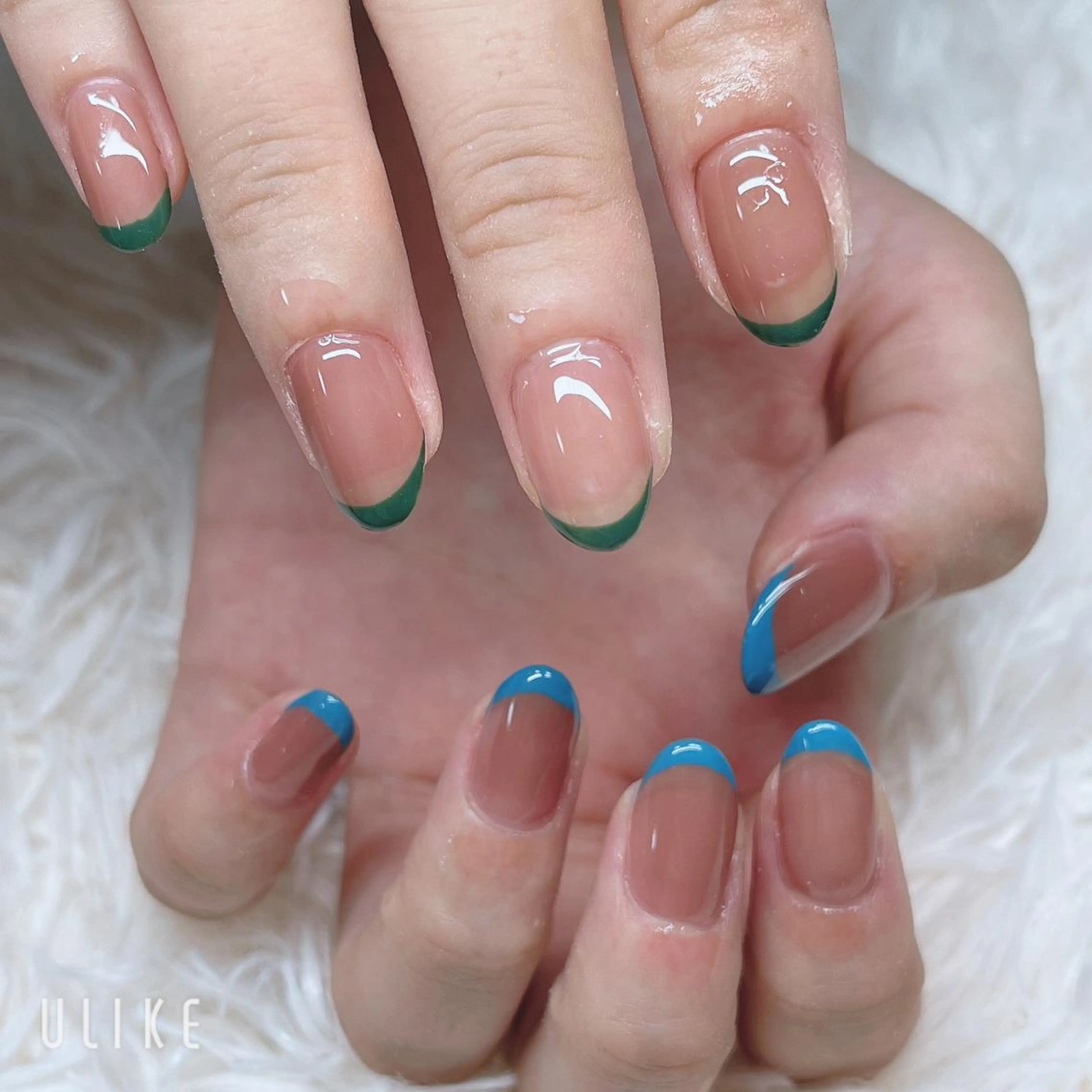 ネイル アートネイル クリアネイル フレンチネイル ジェルネイル ガラスフレンチ ハンドネイル 🐕‍🦺Yappy 💗A-tanのネイルデザイン