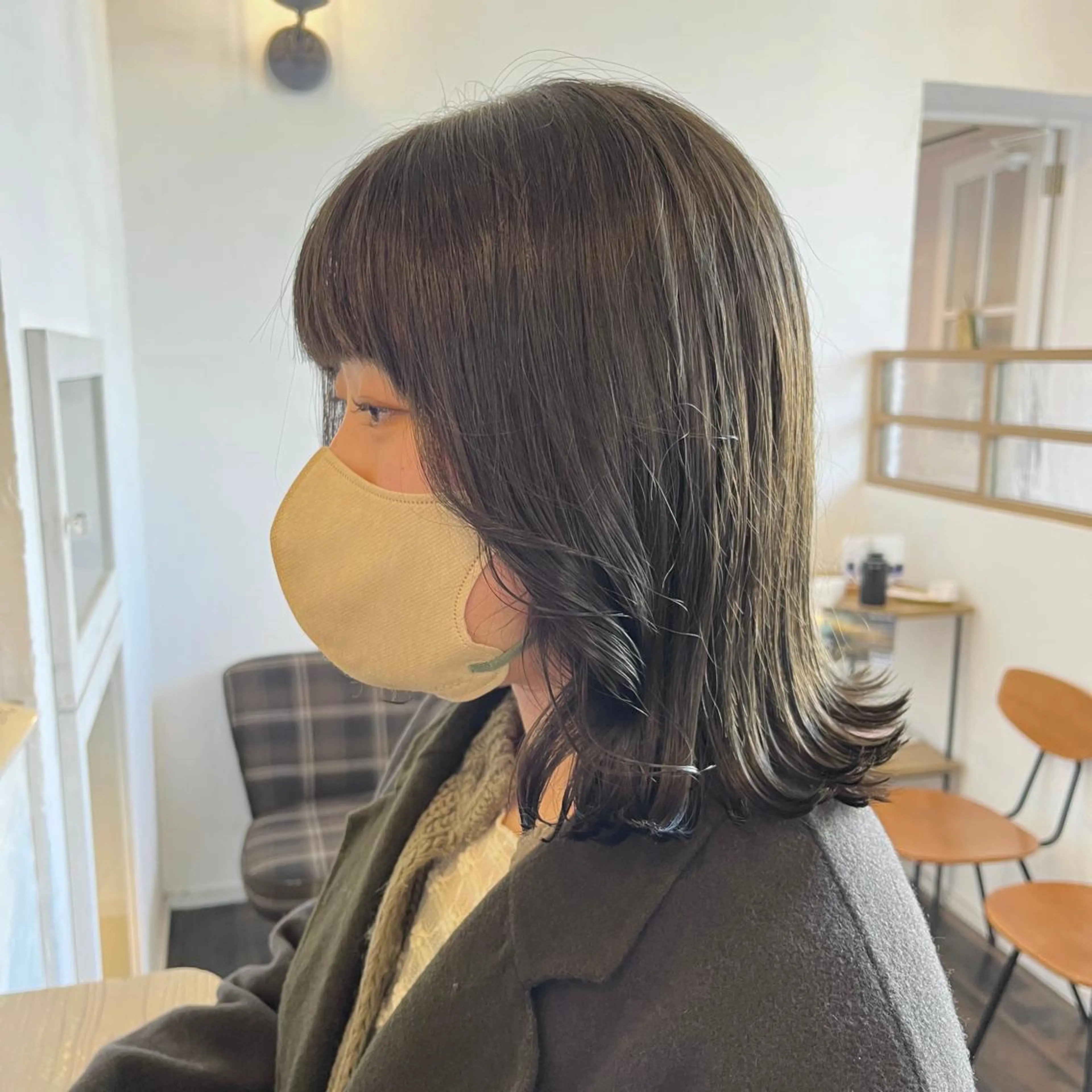 ミディアム カラー ブリーチ 透明感カラー ダブルカラー ブリーチなしカラー 伊藤ゆかり/髪質改善 /透明感カラーのヘアスタイル