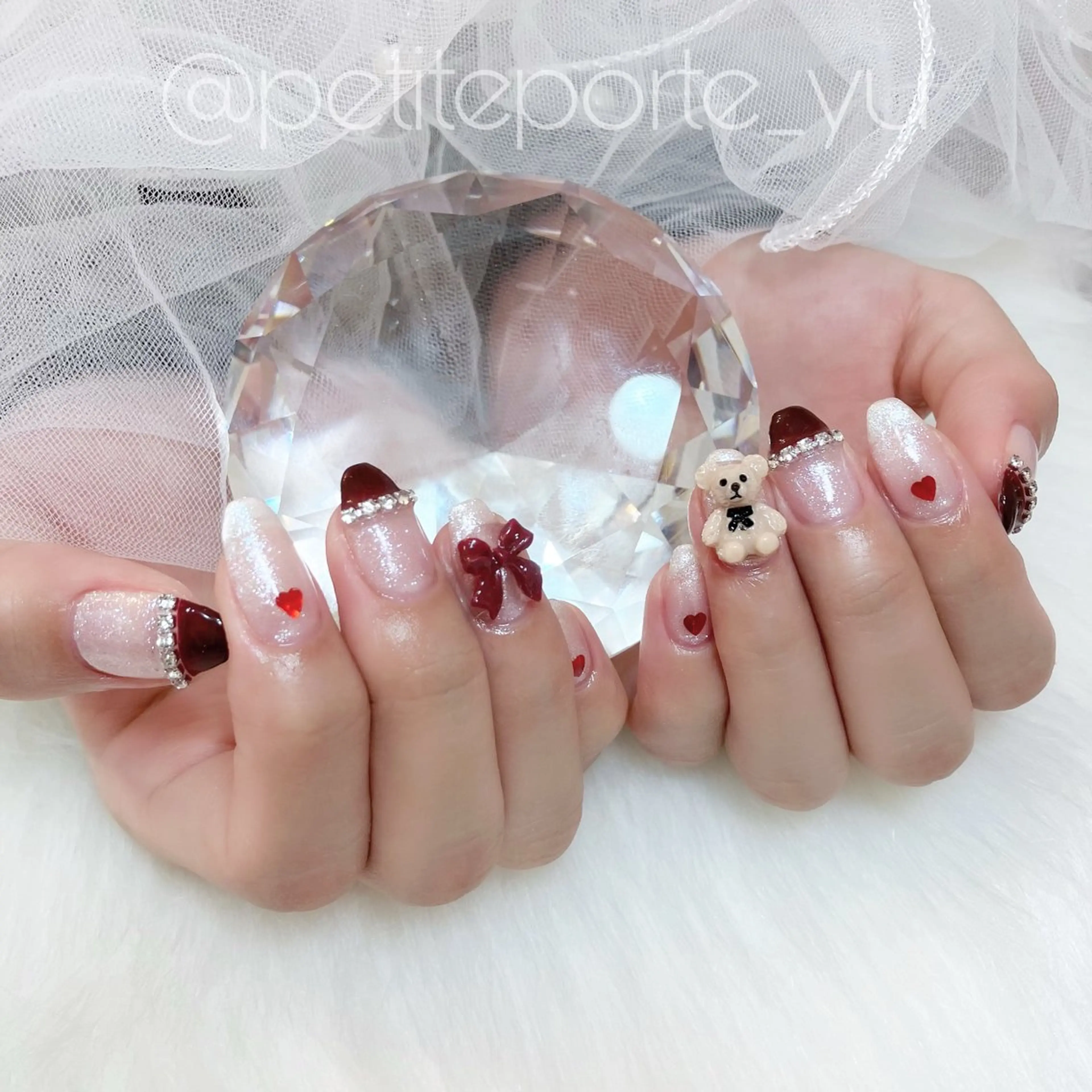 ネイル アートネイル ガーリー ハンドネイル nailsalon petite porte所属・petite porteのネイルデザイン