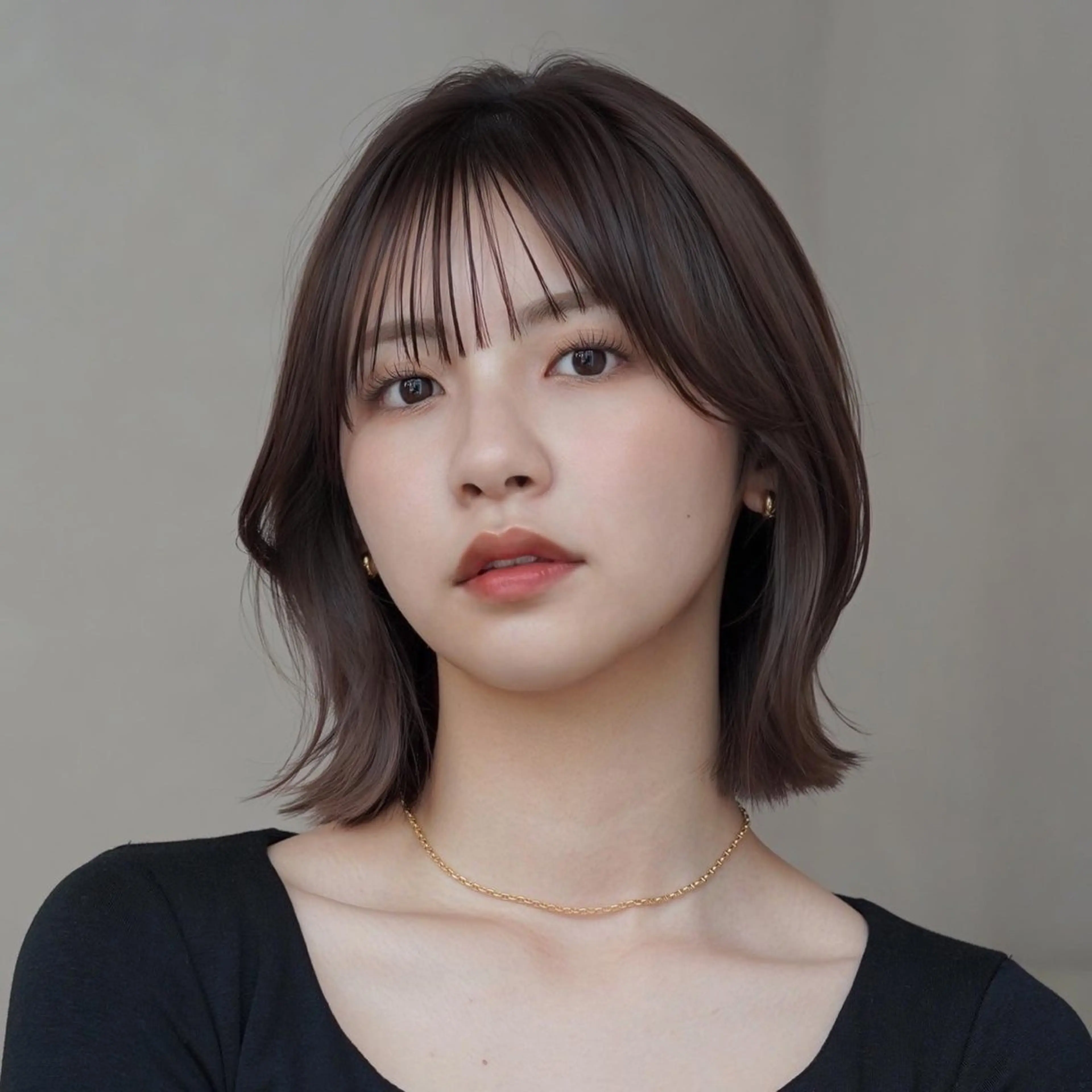 ショート 切りっぱなしボブ ボブ カット ヘアカラー 栗原 瑞稀のヘアスタイル