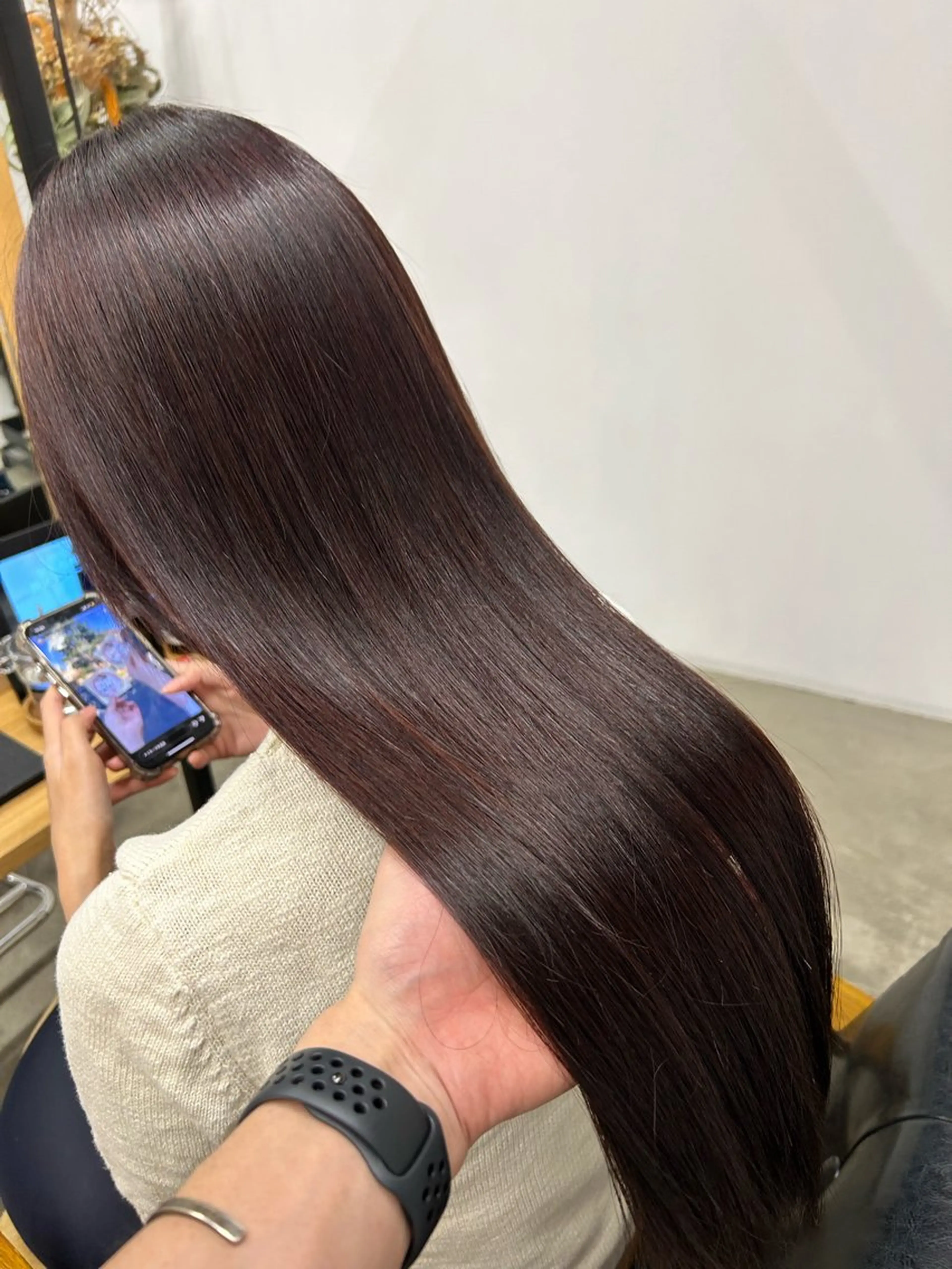 ロング やりすぎないパーマ ニュアンスパーマのヘアスタイル