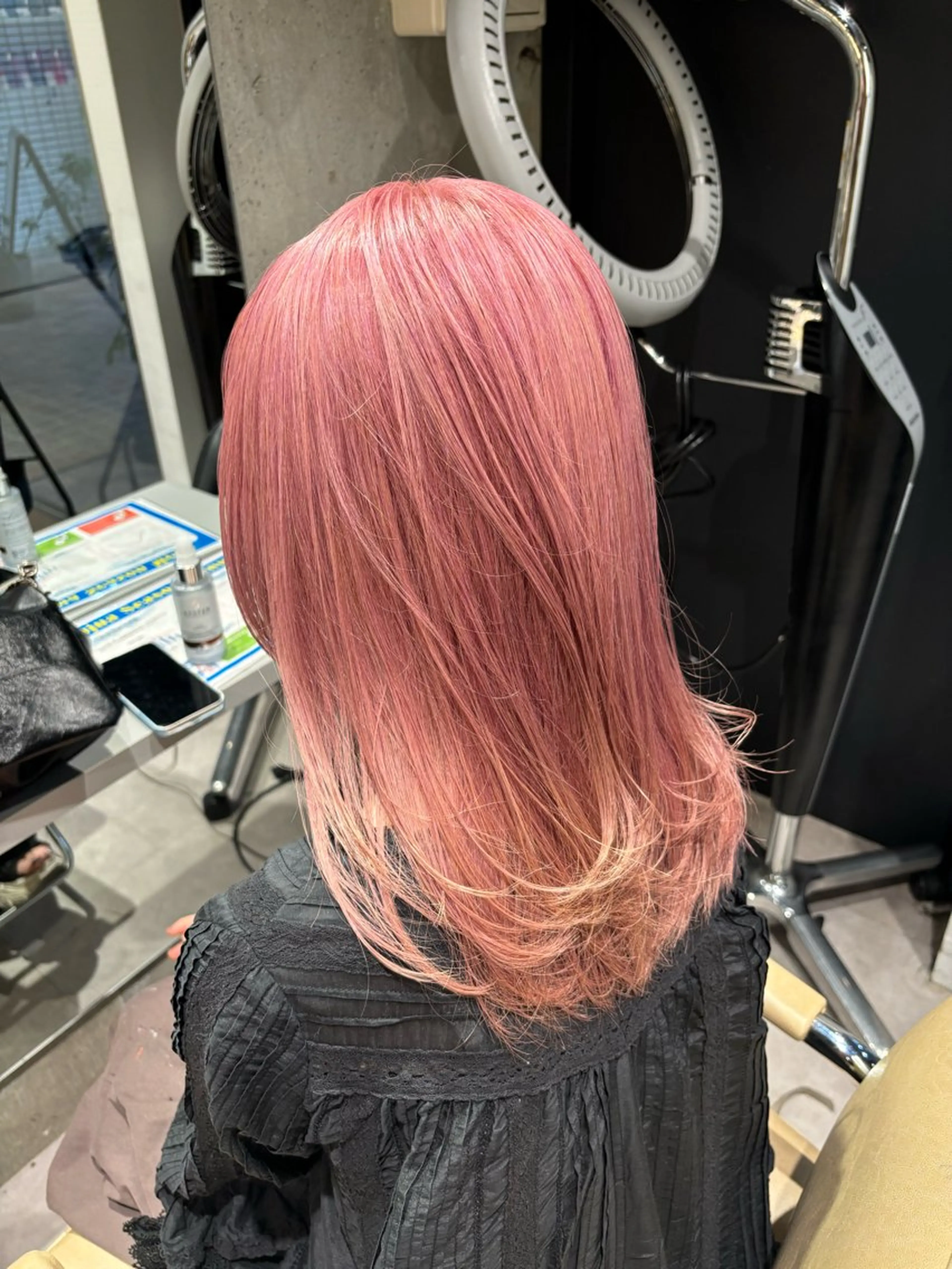 ロング カラー ピンクカラー カット ヘアカラー トリートメント 無料カット募集中🌷 ちひり𓂃𓈒♡‪のヘアスタイル