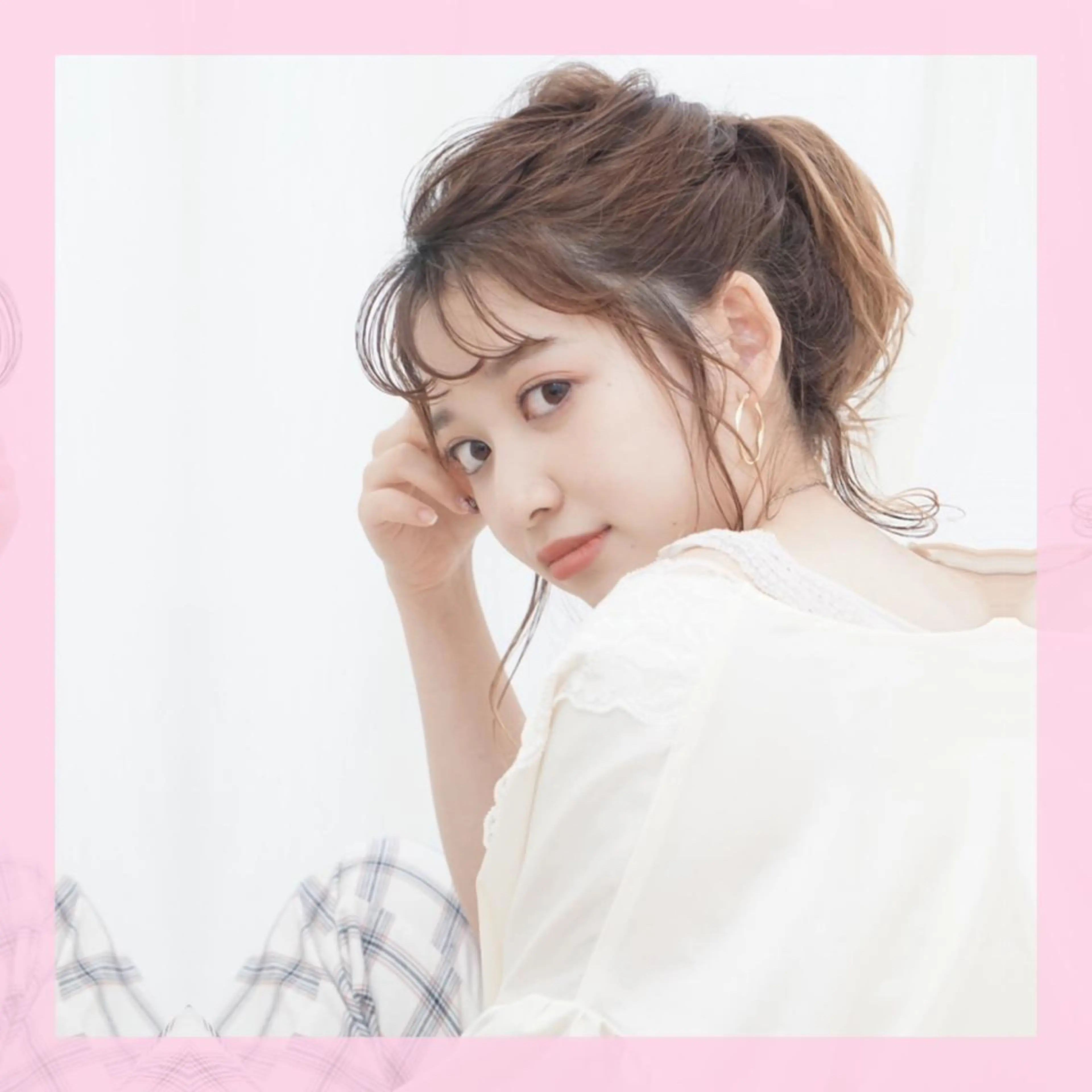 ミディアム ヘアアレンジ plum.所属・🍒前川 🍒のヘアスタイル