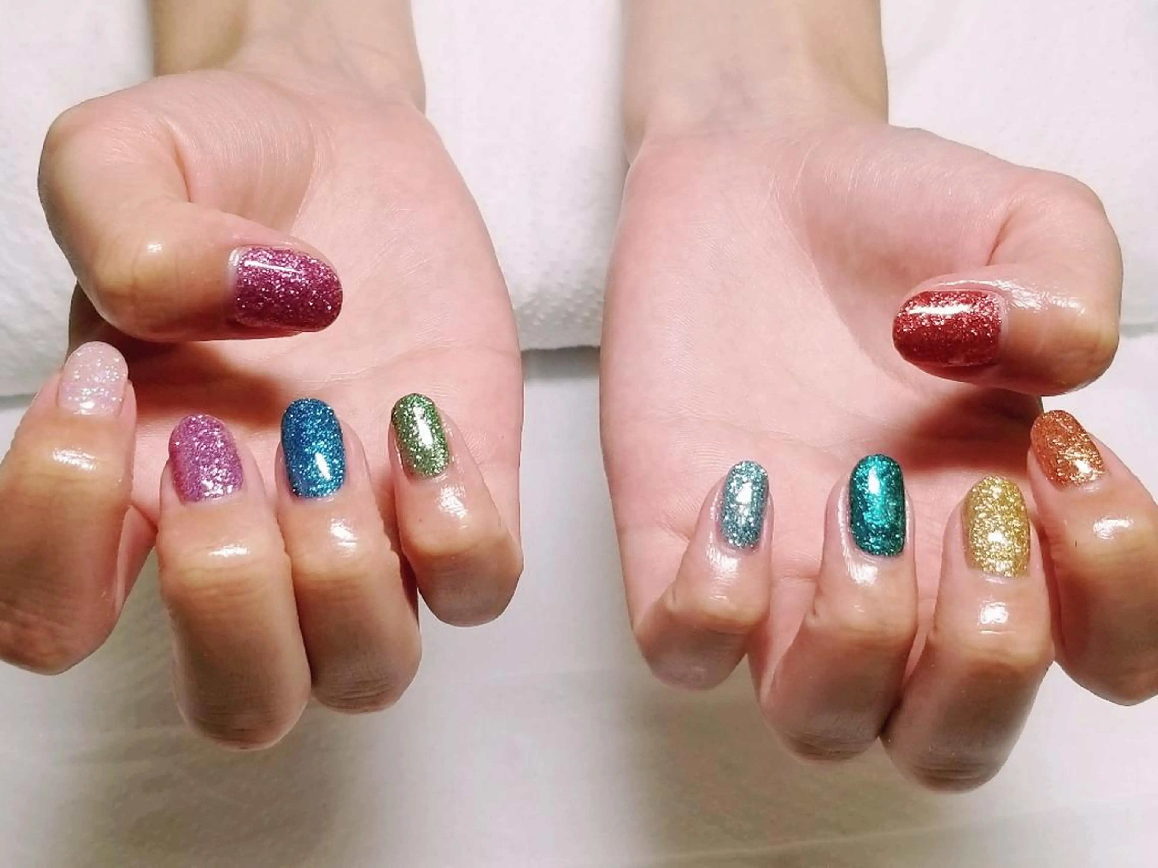 ネイル ラメ(グリッター) ハンドネイル フットネイル trees_ nailのネイルデザイン