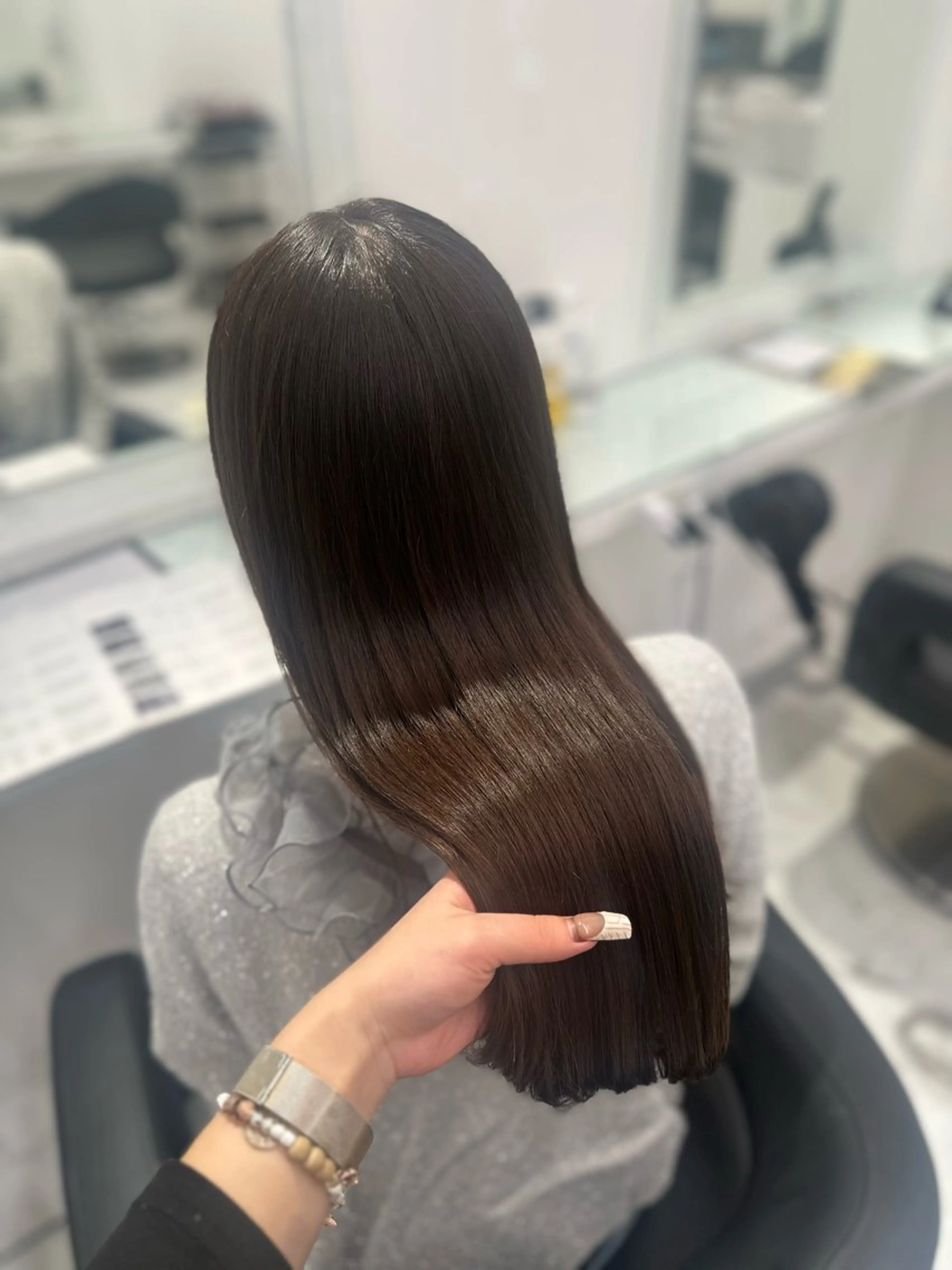 ロング カット ヘアカラー トリートメント 💖ベージュ💖 MEARIのヘアスタイル