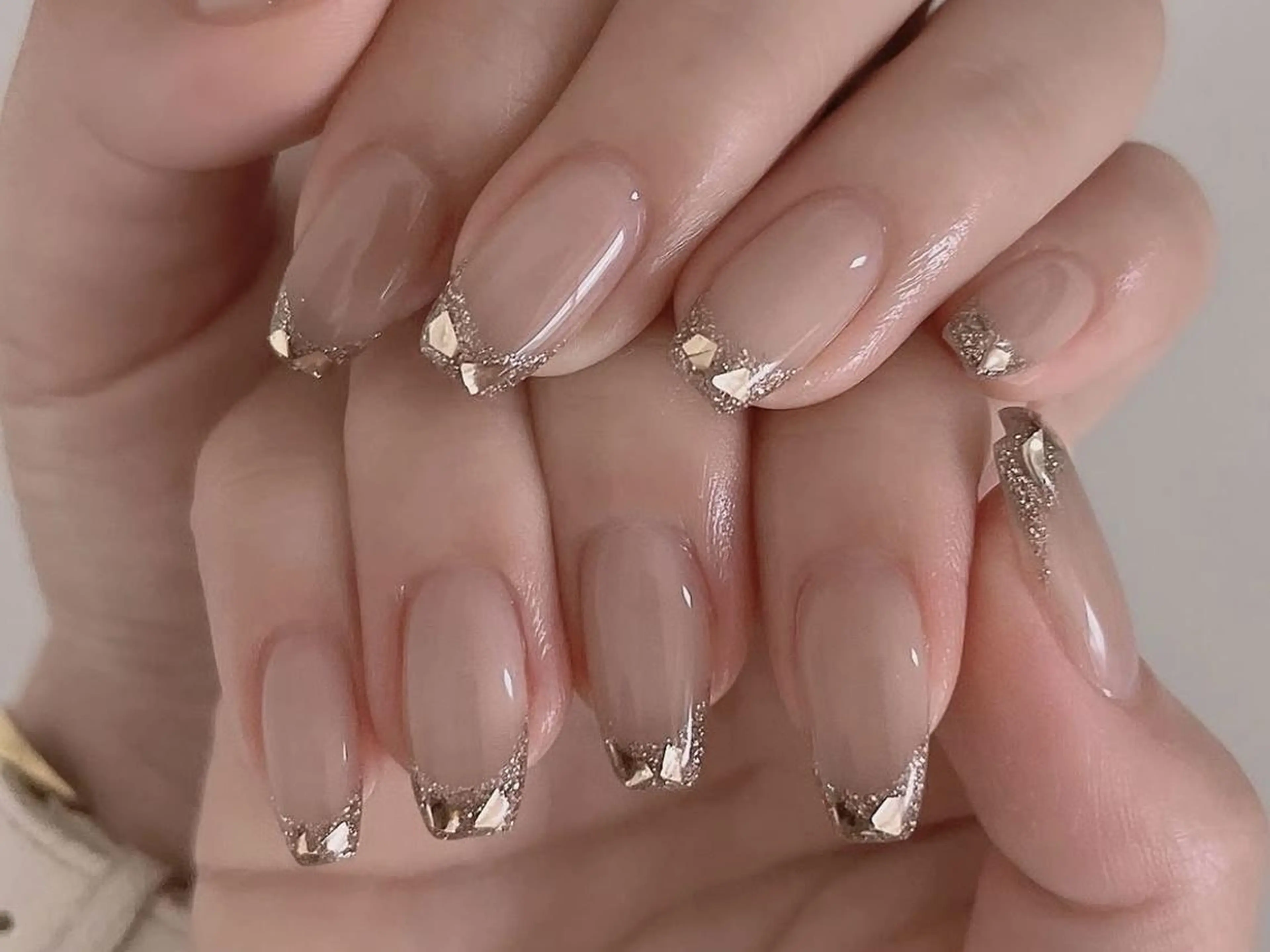 💎【チップスカルプ】ガラスフレンチ ¥ 12800の写真