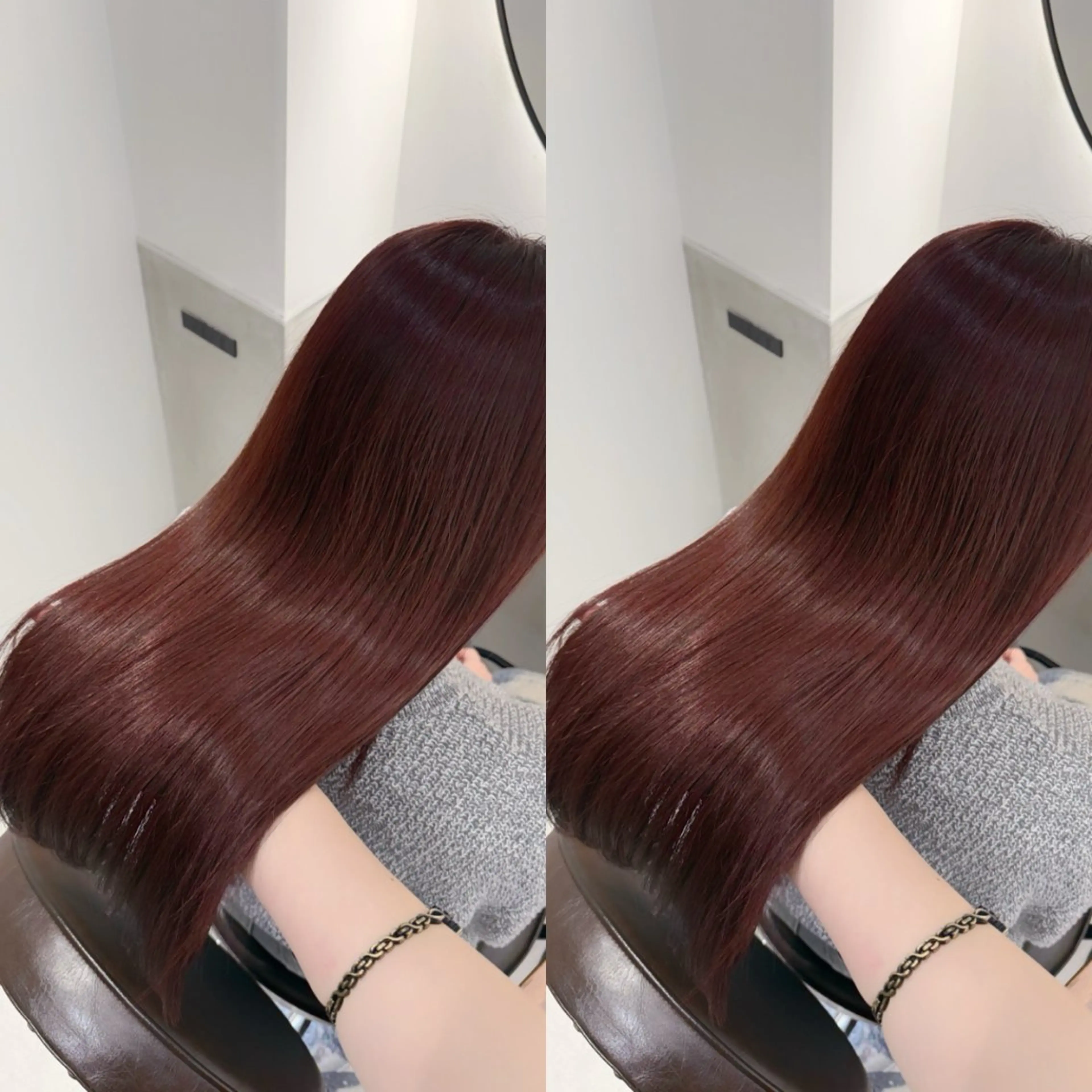 ロング レッドブラウン 髪質改善 ヘアカラー トリートメント 艶髪カラー🫧 髪質改善🪽萩原のヘアスタイル