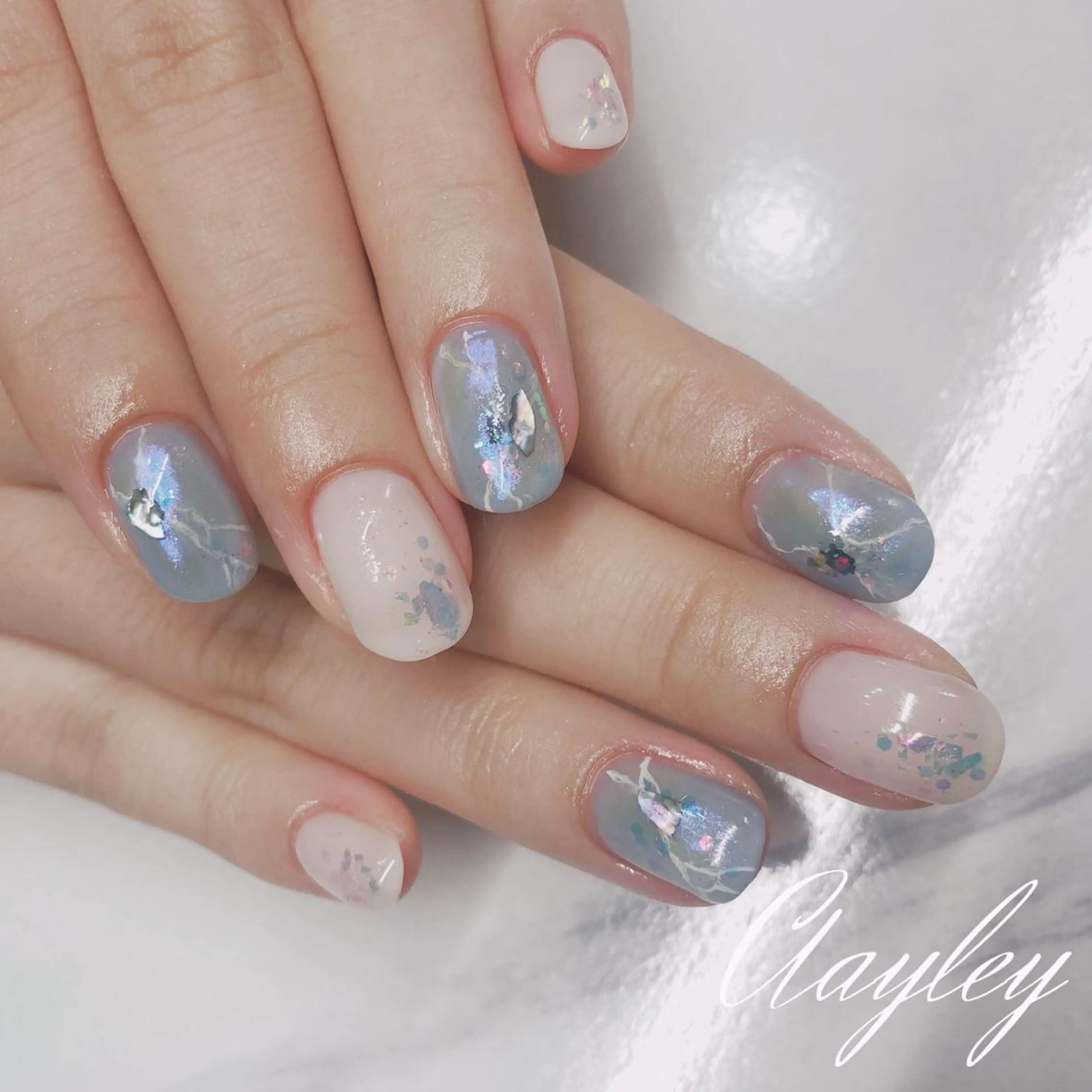 ショート カラー ネイル Aayley(アイリー)Salon所属・Aayley アイリ―サロンのネイルデザイン