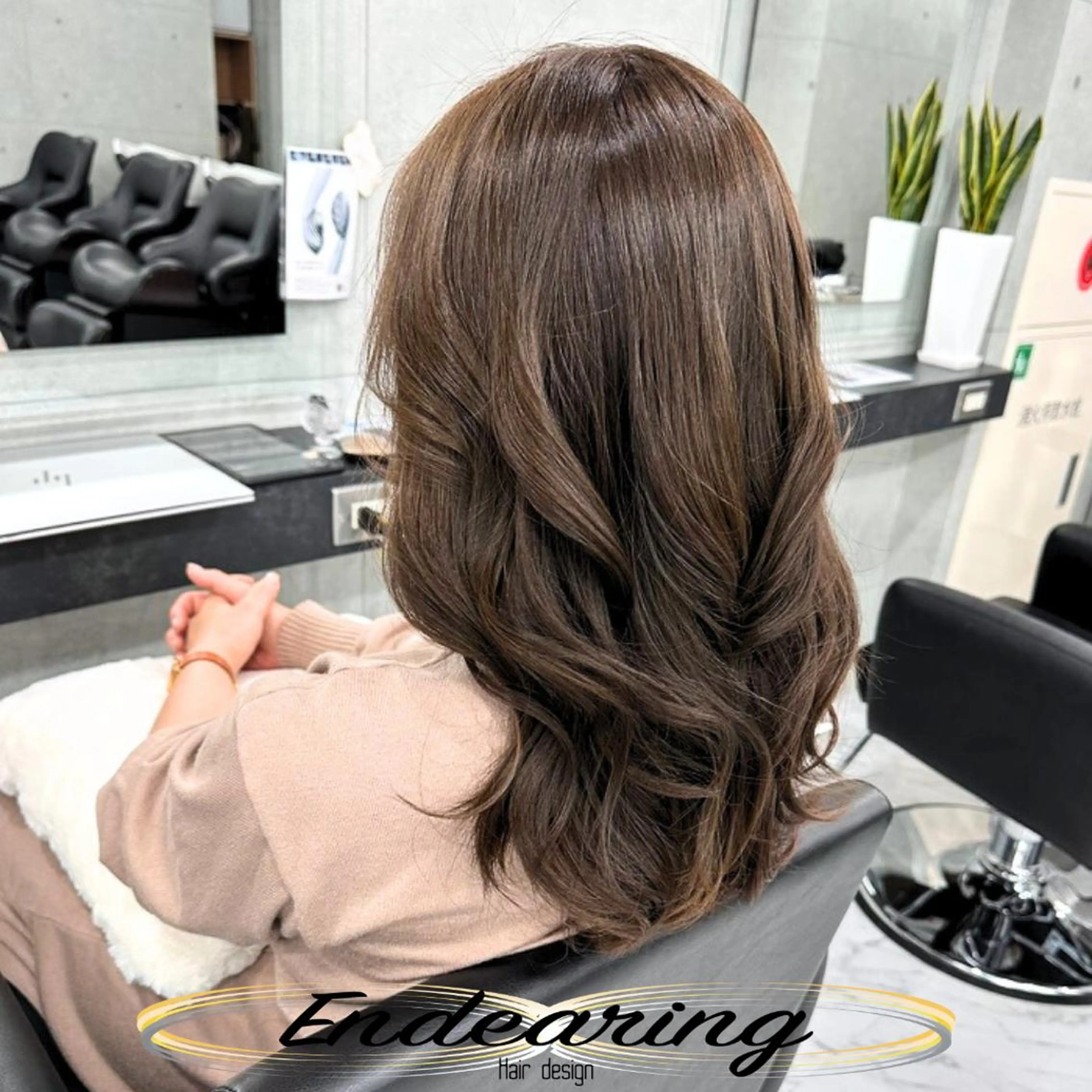 セミロング レイヤーカット 小顔カット カット ヘアカラー Endearing 銀座/レイヤーカットのヘアスタイル