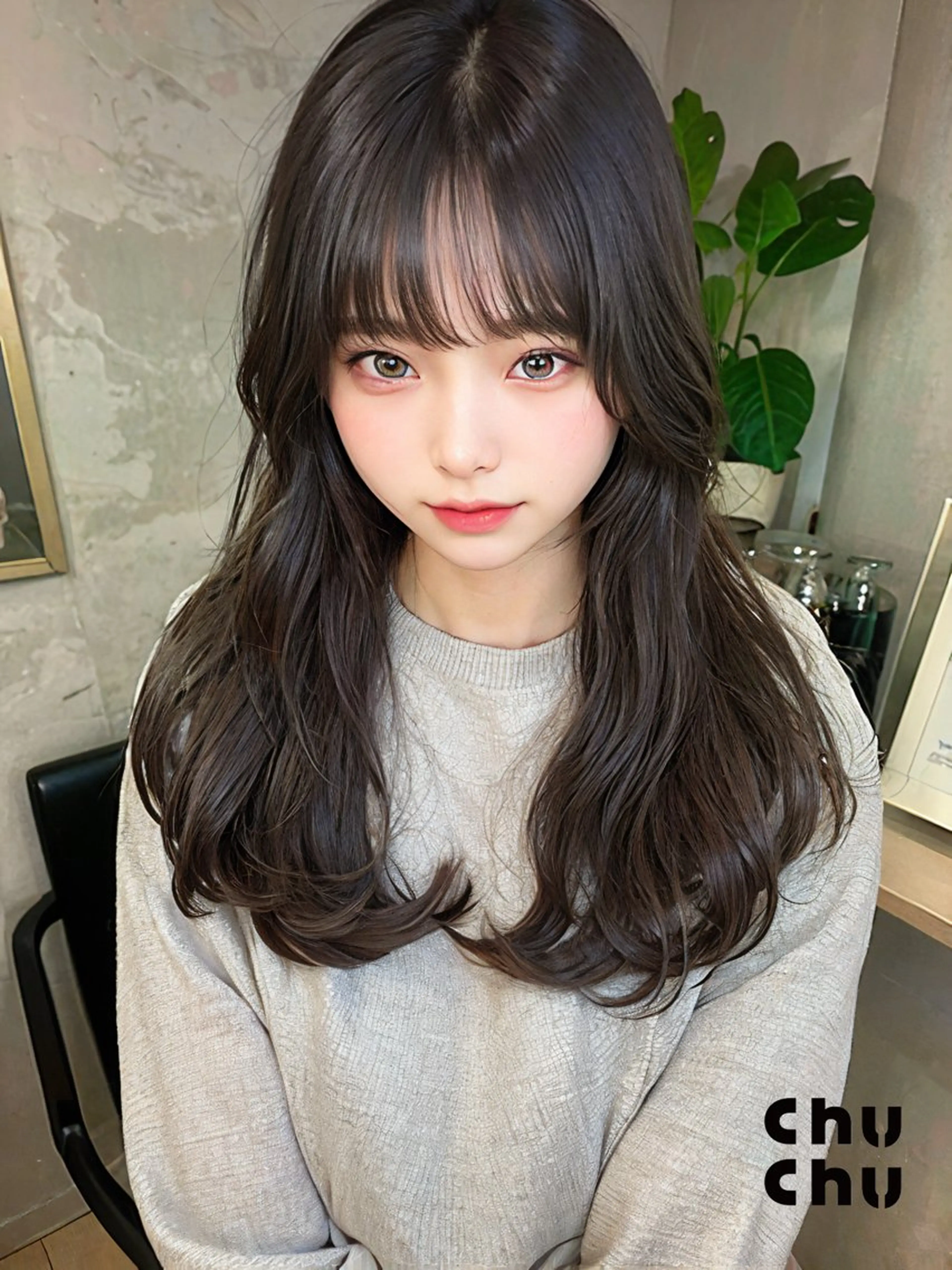 ロング カラー ダブルカラー 新宿のヘアスタイル
