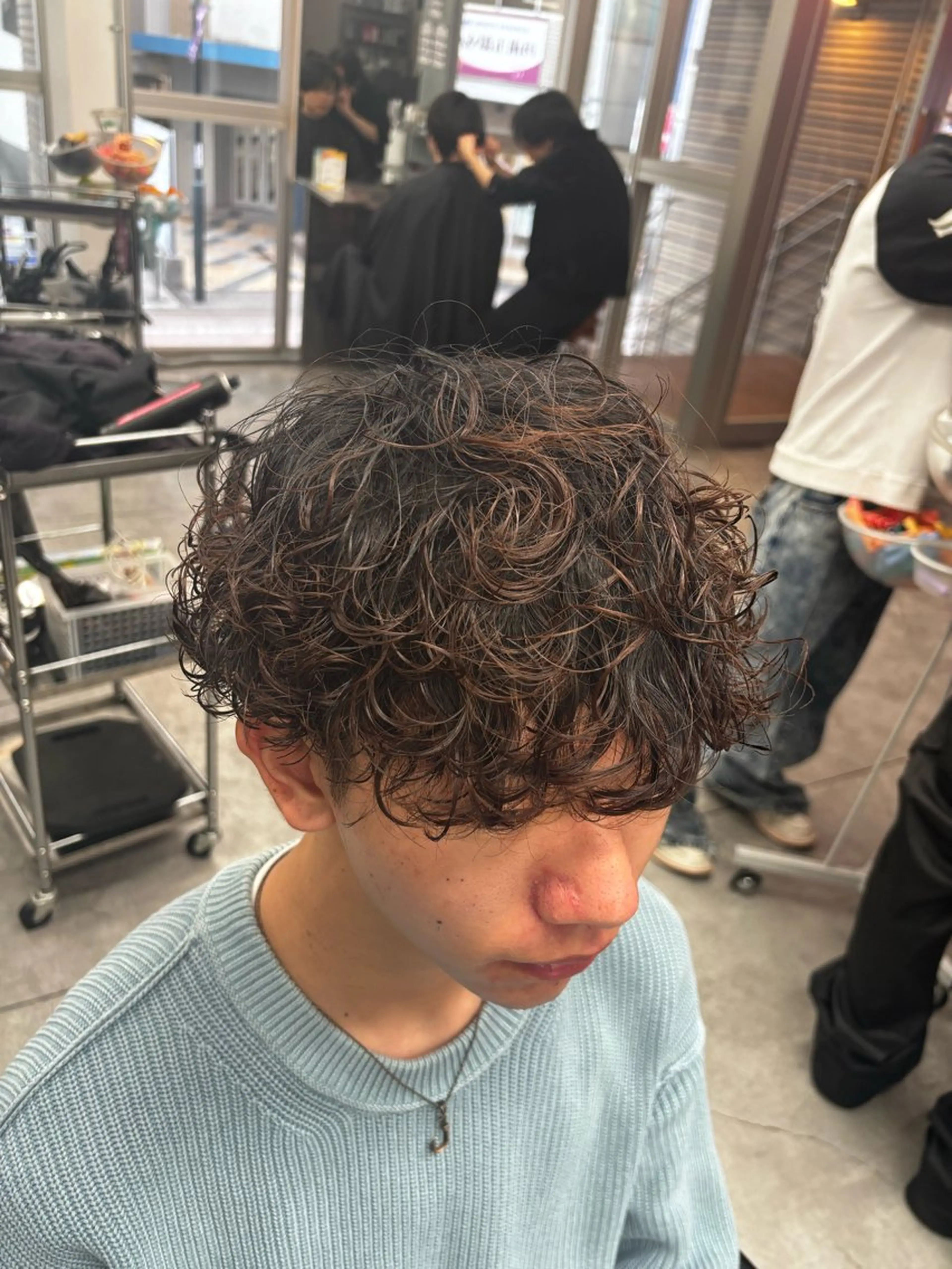 パーマ メンズ カット パーマ メンズ特化✨️ 韓国風パーマ🔥一八のヘアスタイル