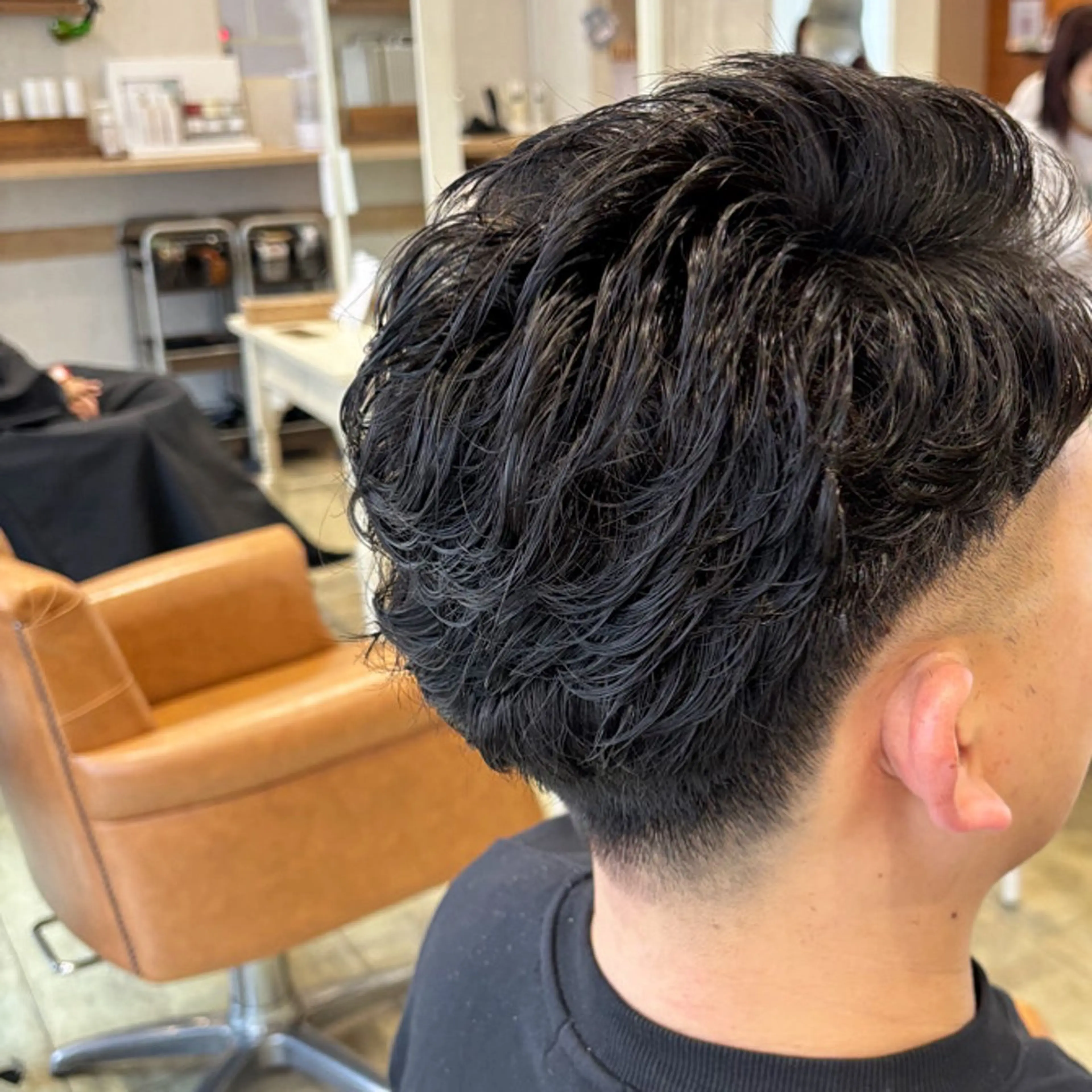 メンズ メンズパーマ 長尾ゆりの/ボブ/ ベージュ/ハイトーンのヘアスタイル