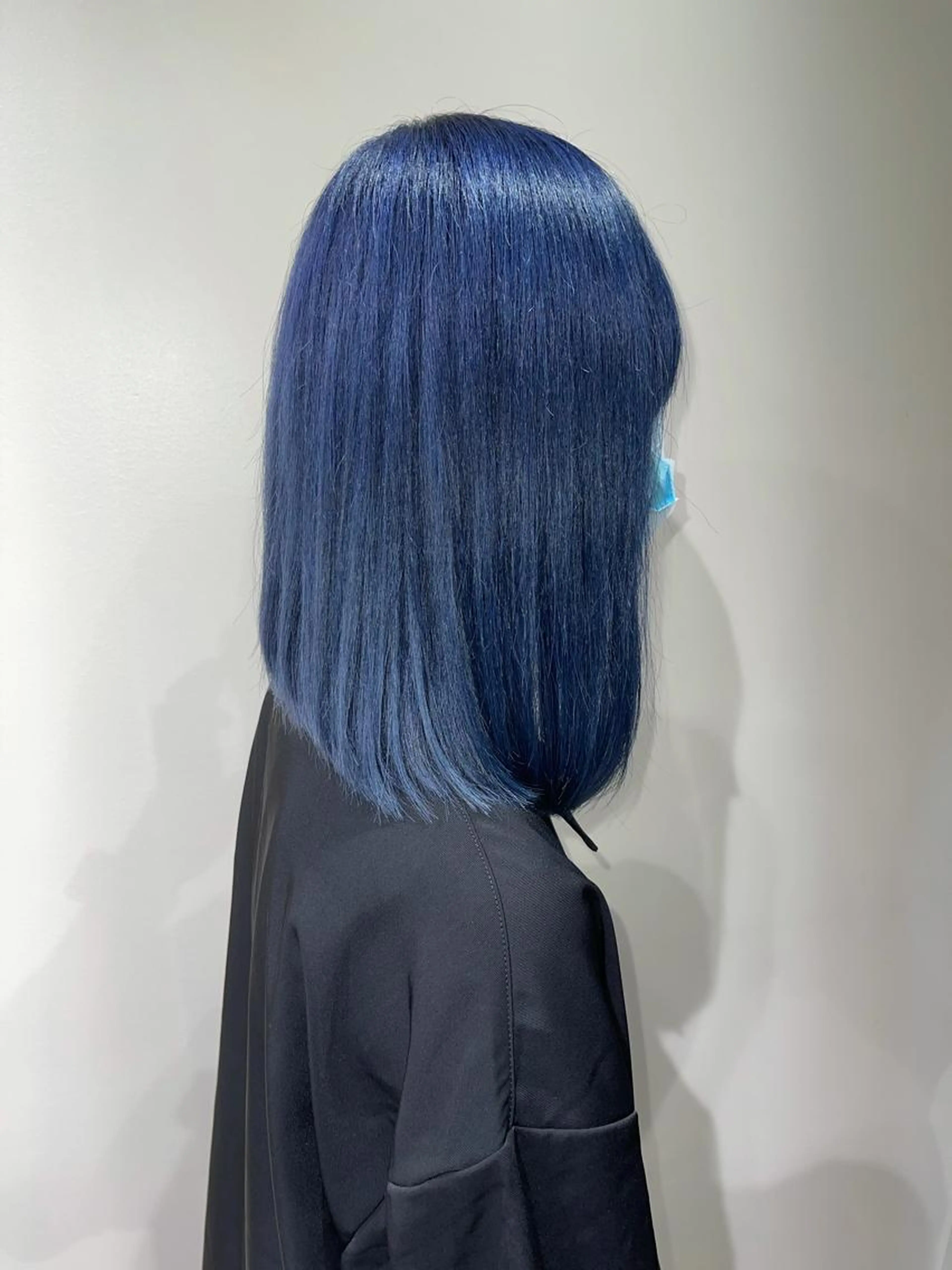 🫐ブルーカラー(全体)🫐ブルーブラック、ネイビーカラー、ブルー系カラー ブリーチなしカラーの写真
