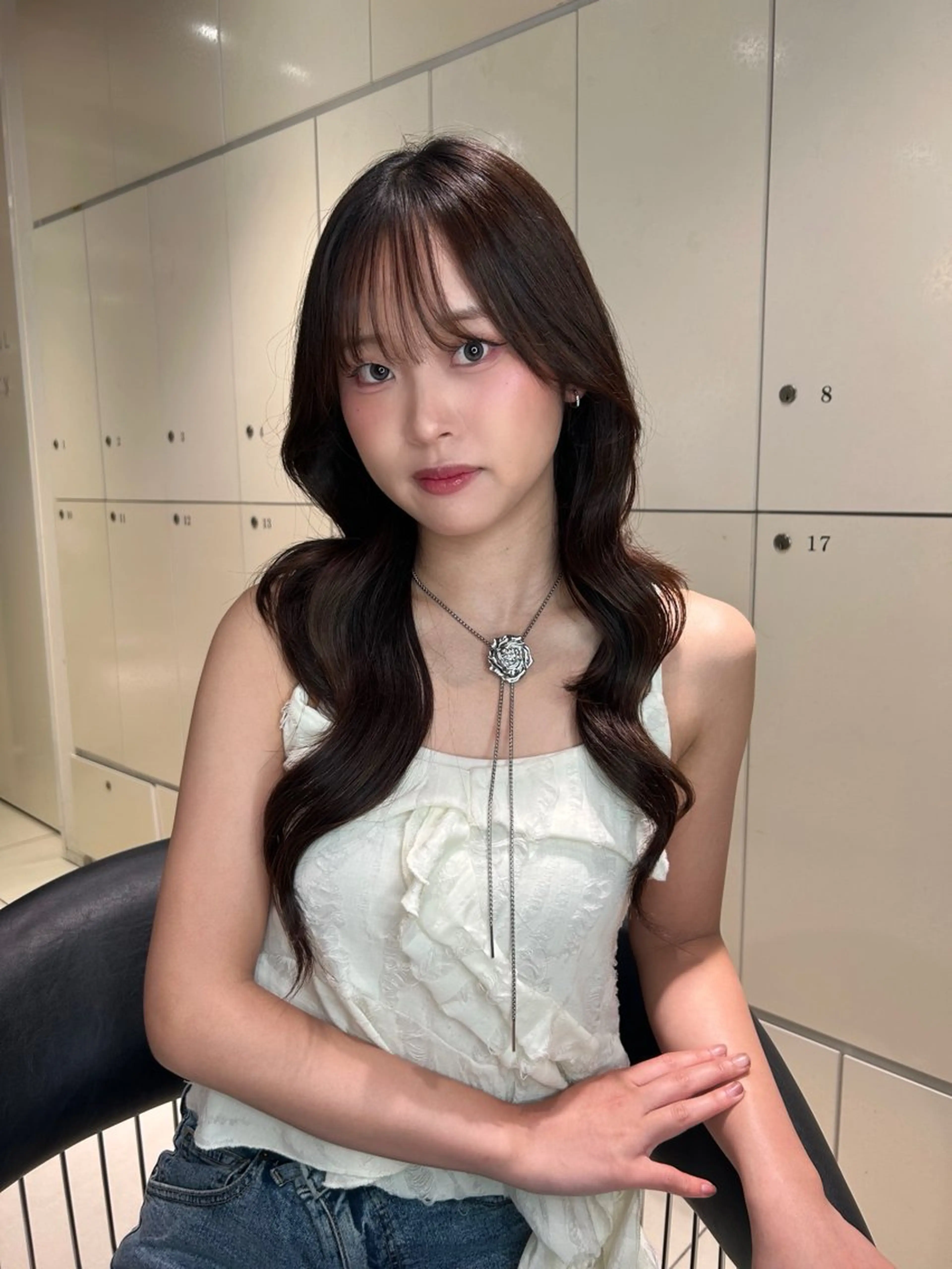 ロング ヘアカラー トリートメント sakura 🪽 艶カラー/髪質改善のヘアスタイル