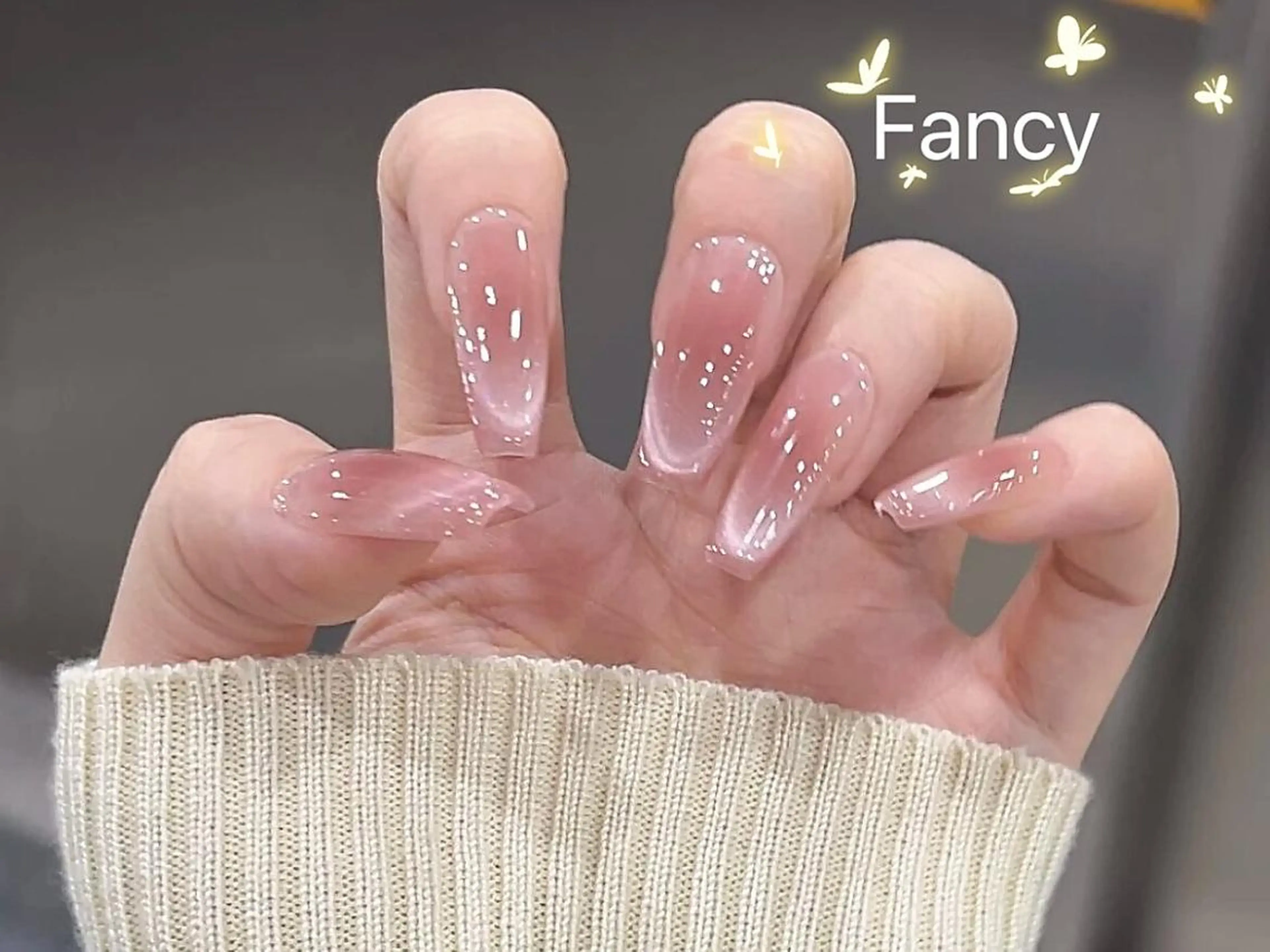 ネイル チークネイル 長さ出し フットネイル フレンチネイル ジェルネイル Fancy Nailsalonのネイルデザイン
