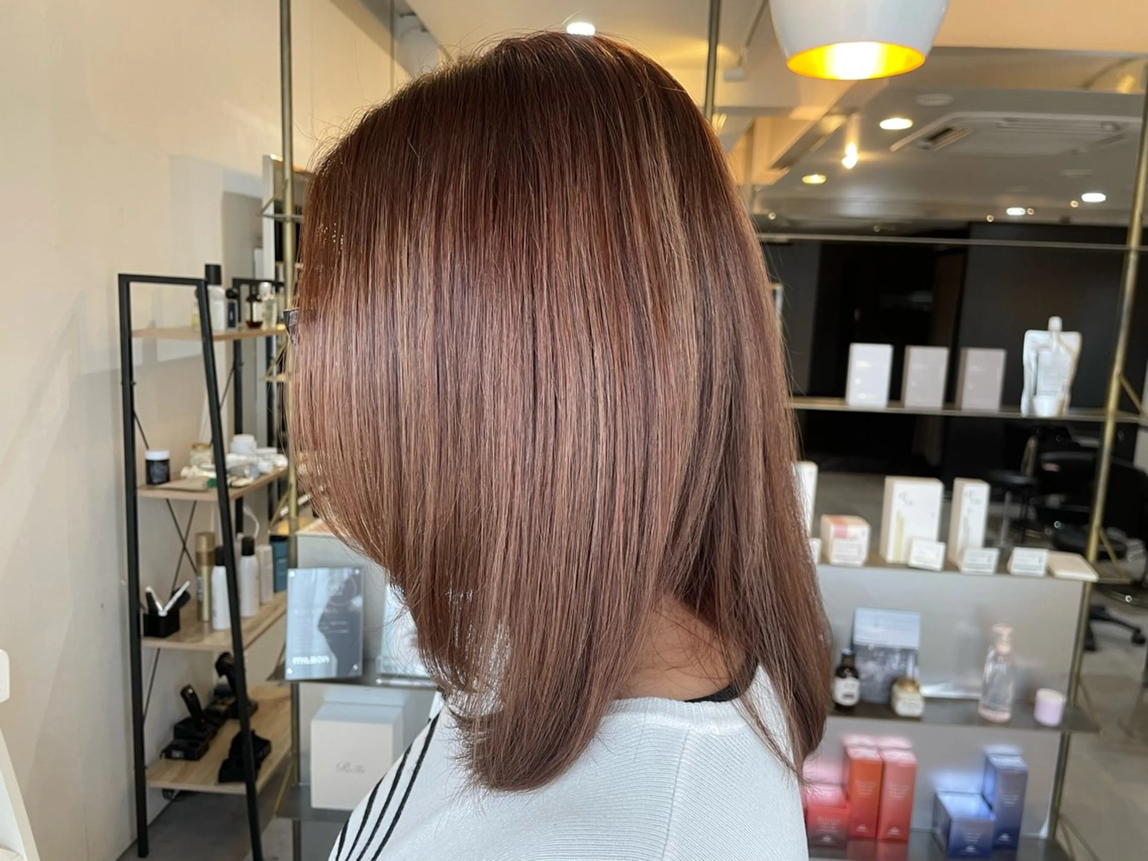 カラー ベージュカラー ハイライトカラー ピンクカラー ピンクベージュ ヘアカラー Yukinari /透明感カラーのヘアスタイル