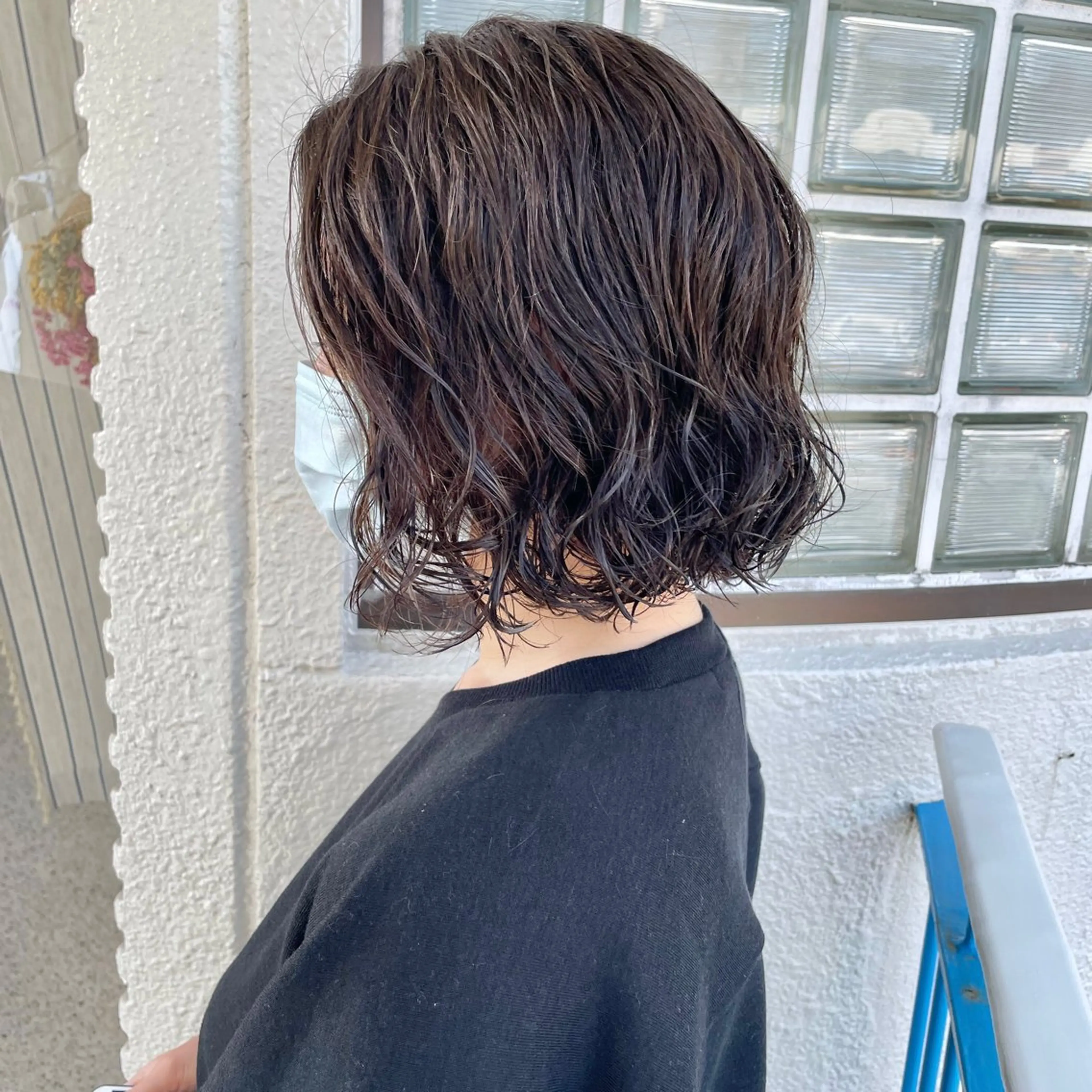 ミディアム パーマ ミディアムパーマ カット ヘアカラー トリートメント YUKO/ 似合わせ韓国風パーマのヘアスタイル