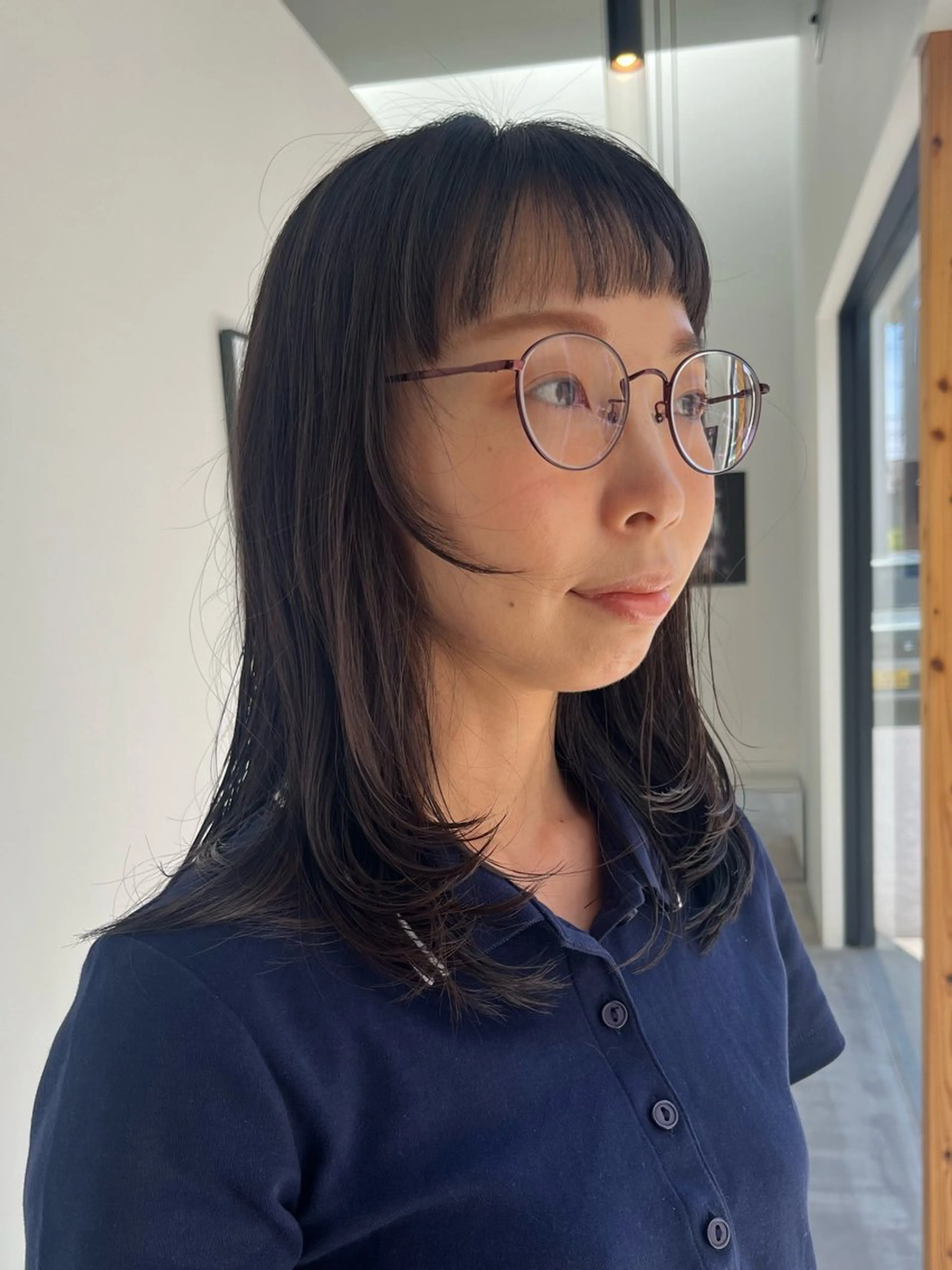 セミロング カット パーマ/縮毛矯正 揚村武斗のヘアスタイル