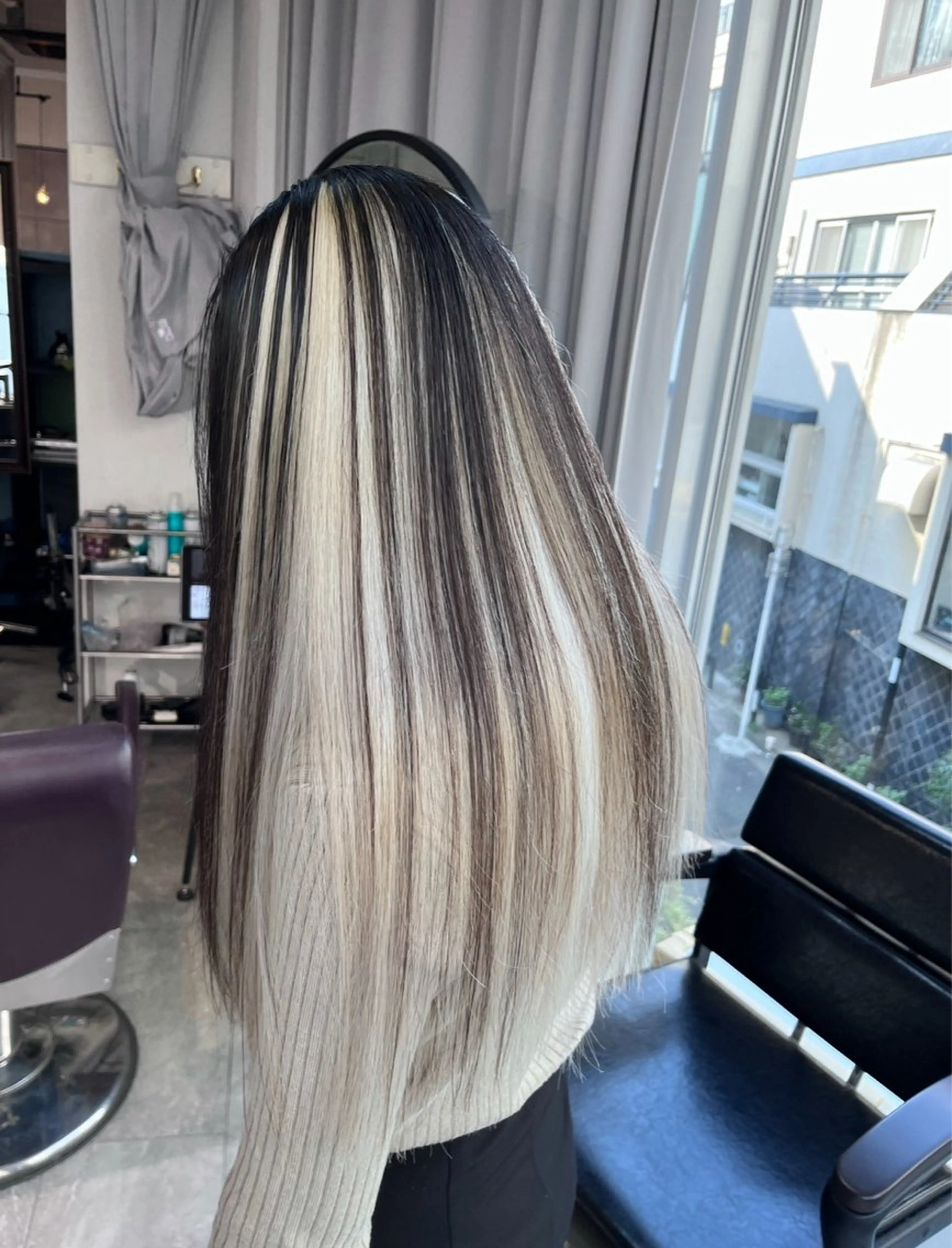 ロング カラー カット ヘアカラー トリートメント ヘアセット 💜ハイトーン💛 マジカルかいちゃんのヘアスタイル