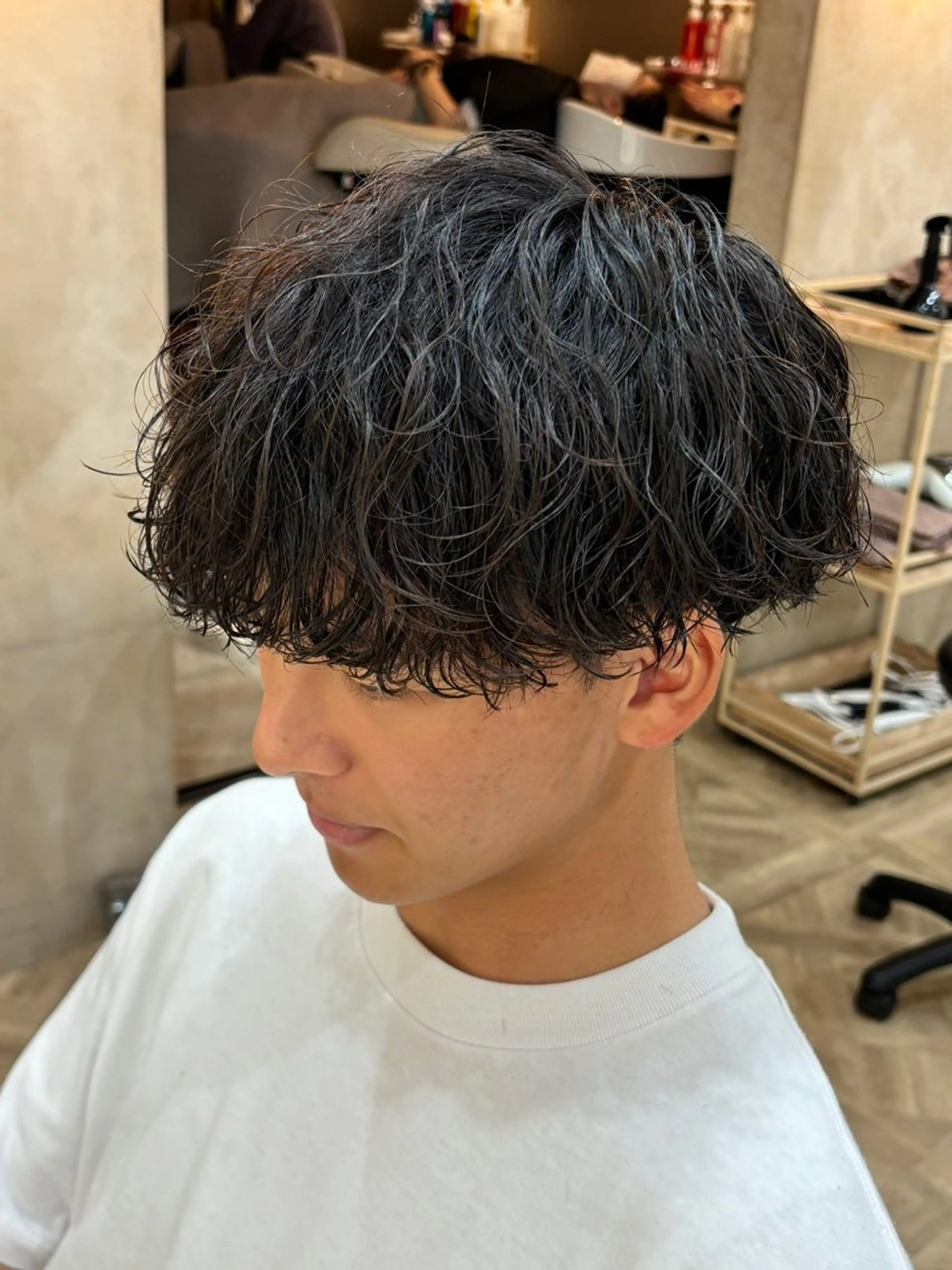 ショート パーマ メンズ メンズパーマ 波巻きパーマ スパイラルパーマ カット パーマ トリートメント パーマ職人DAIKI ツイスパ/波巻きのヘアスタイル