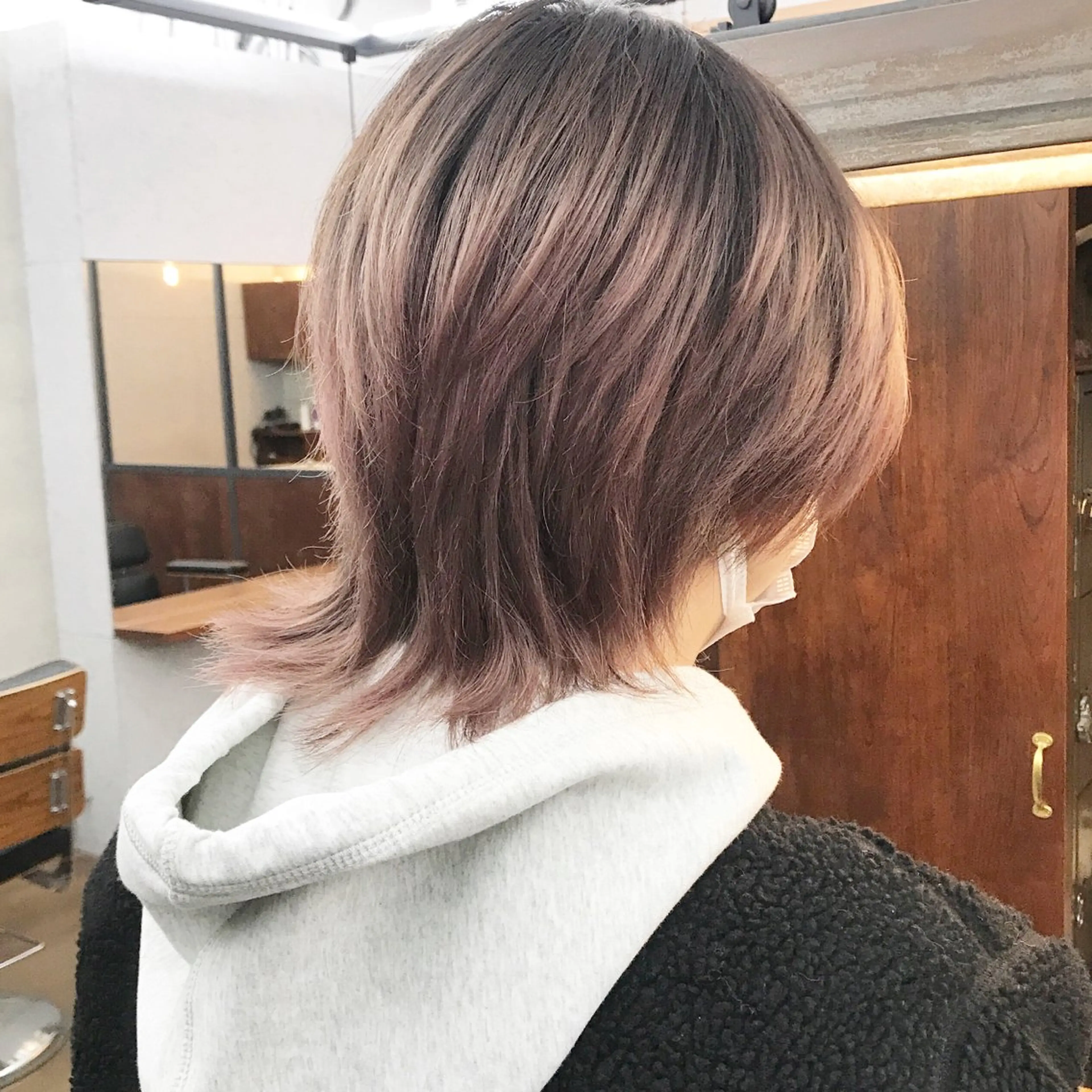 ミディアム ウルフカット カット ヘアカラー トリートメント ヘアセット ✂︎ウルフ・ショート ✂︎MIKUNIのヘアスタイル