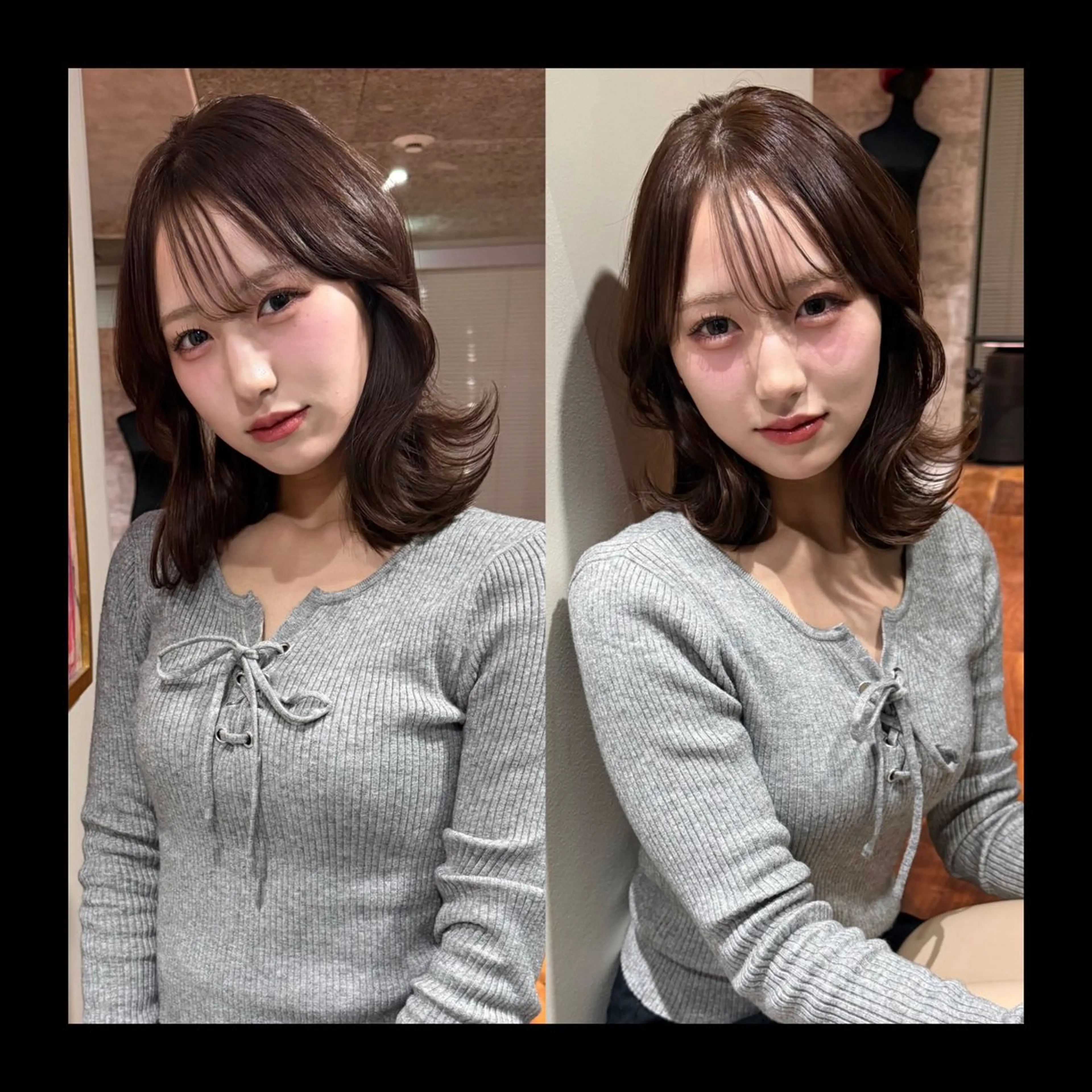 ミディアム カラー カット ヘアカラー トリートメント mai / linoah˚✧のヘアスタイル