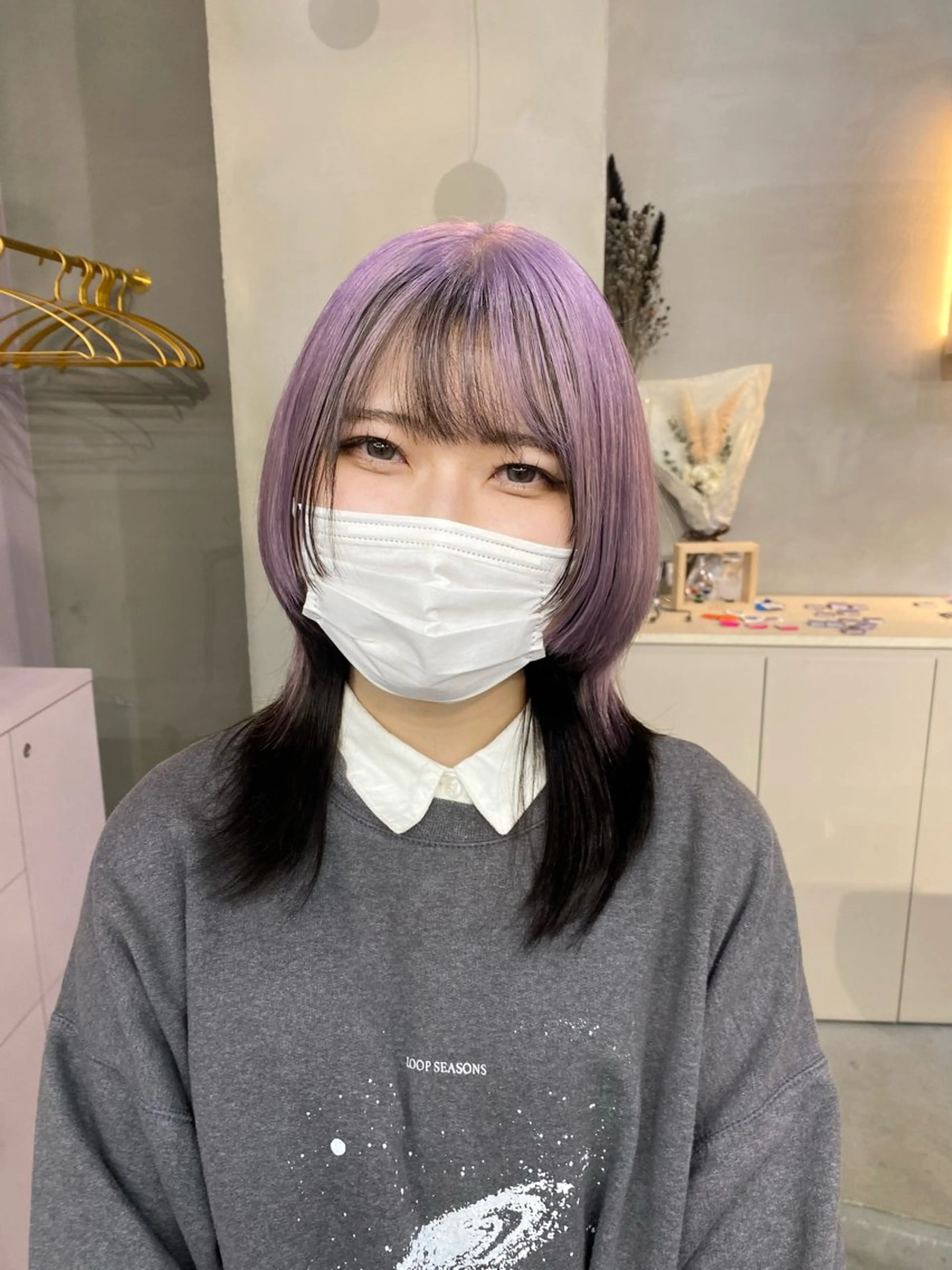 セミロング カラー ヘアカラー qulim所属・前橋 姫奈のヘアスタイル