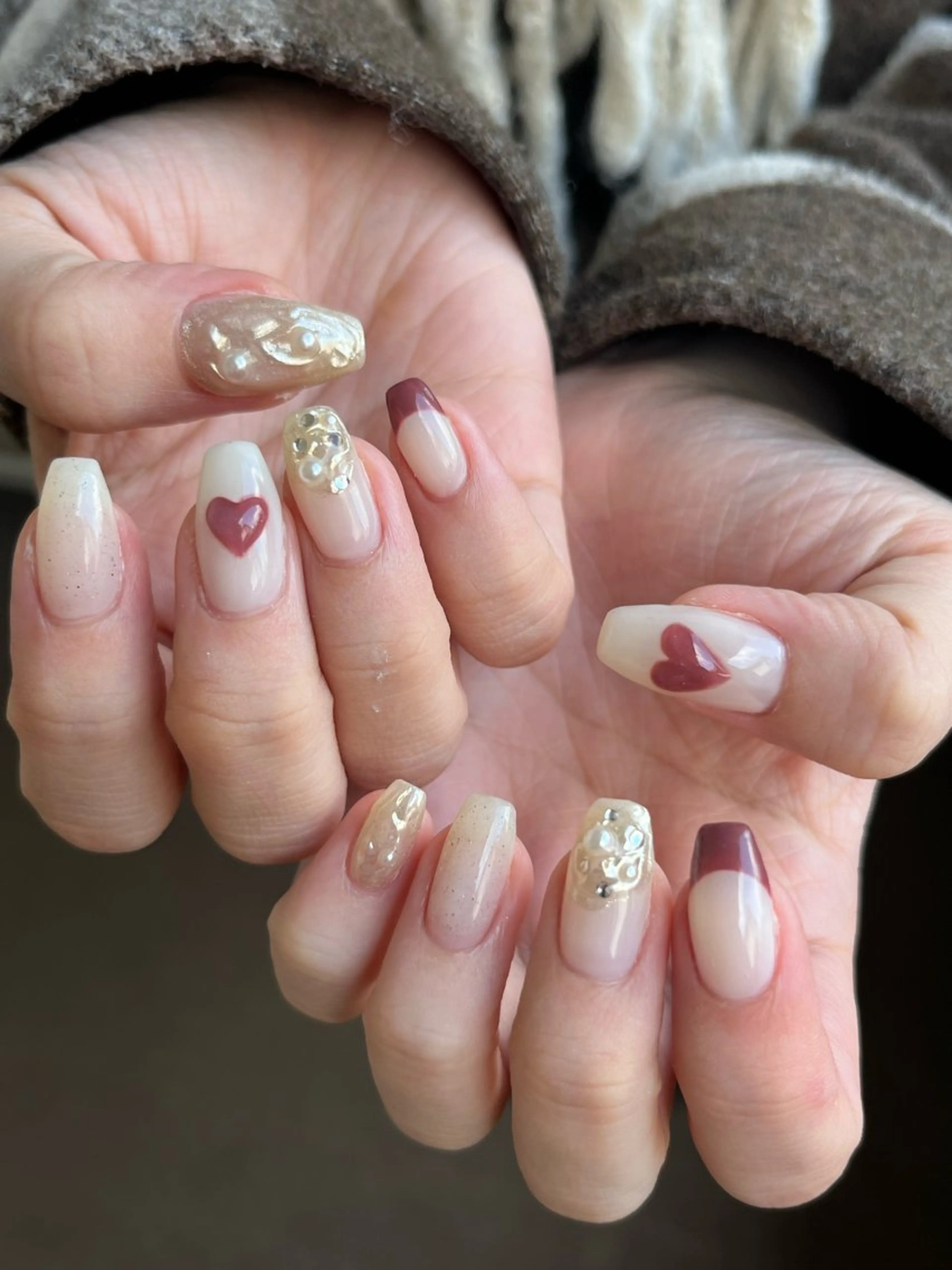 ネイル ハンドネイル Ray. ちゅるん系ニュアンスのネイルデザイン