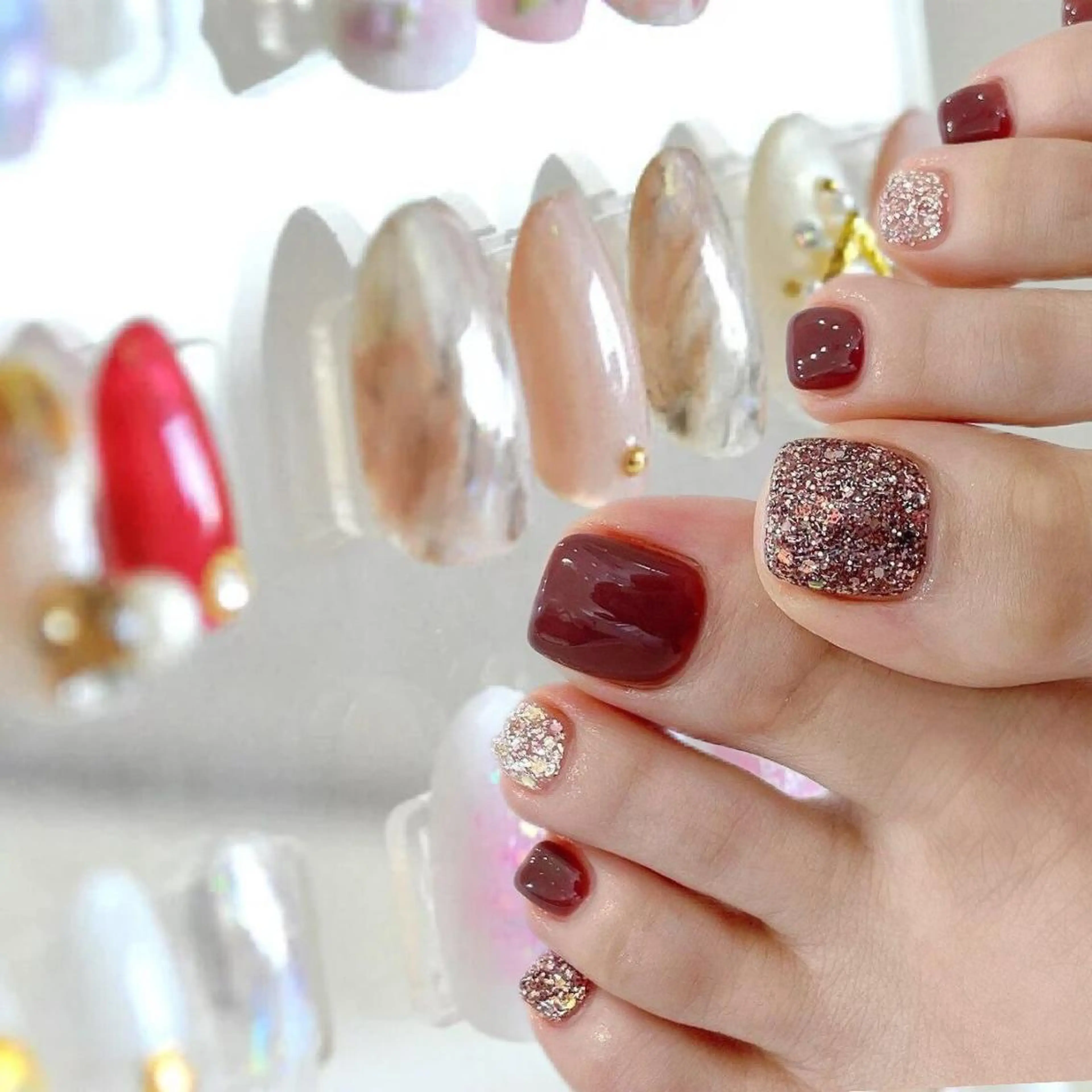 ネイル アートネイル フットネイル ジェルネイル パラジェル アップネイル 山口のネイルデザイン