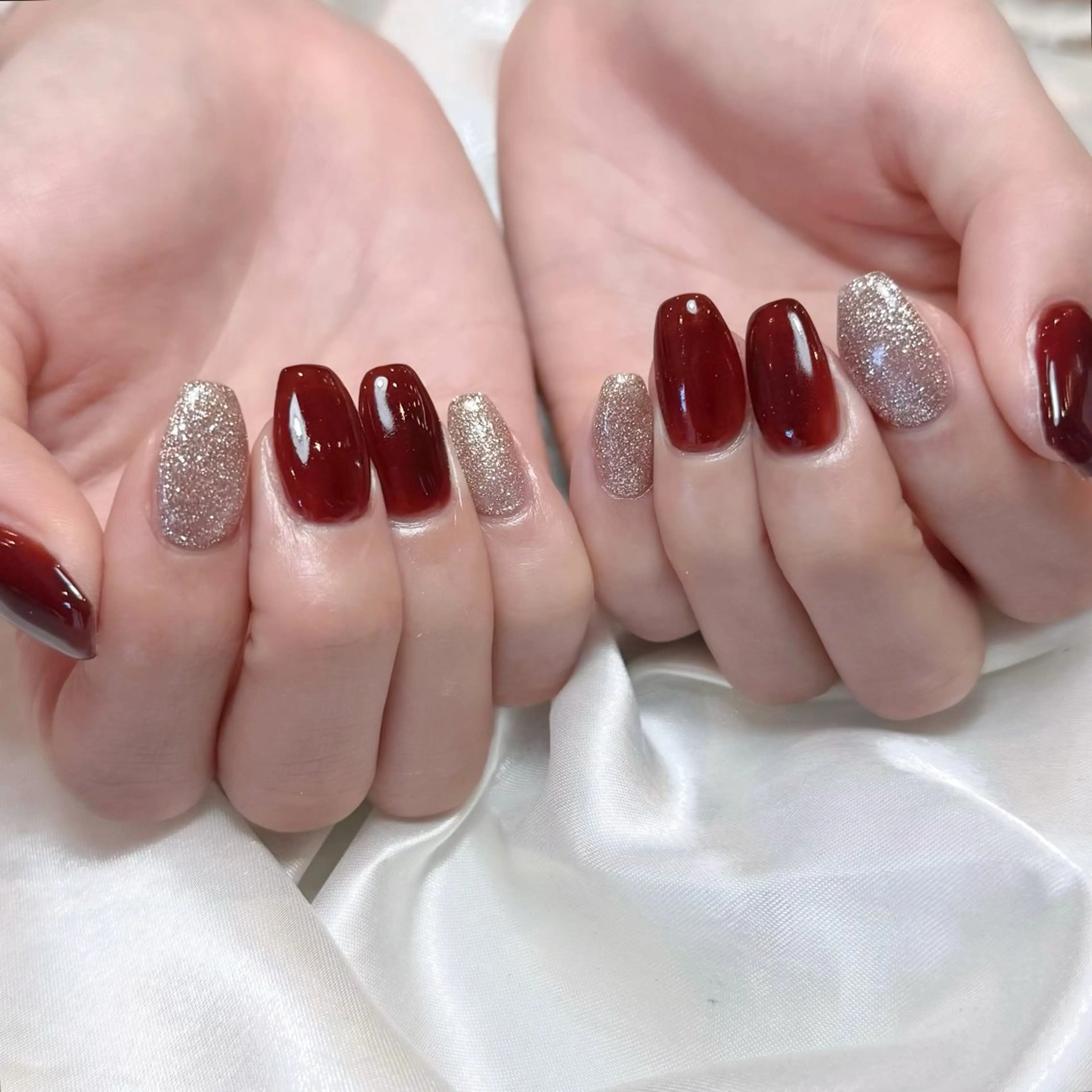 ネイル ラメ(グリッター) ラメグラデーション ワンカラーネイル ハンドネイル MyFairLady nayaのネイルデザイン