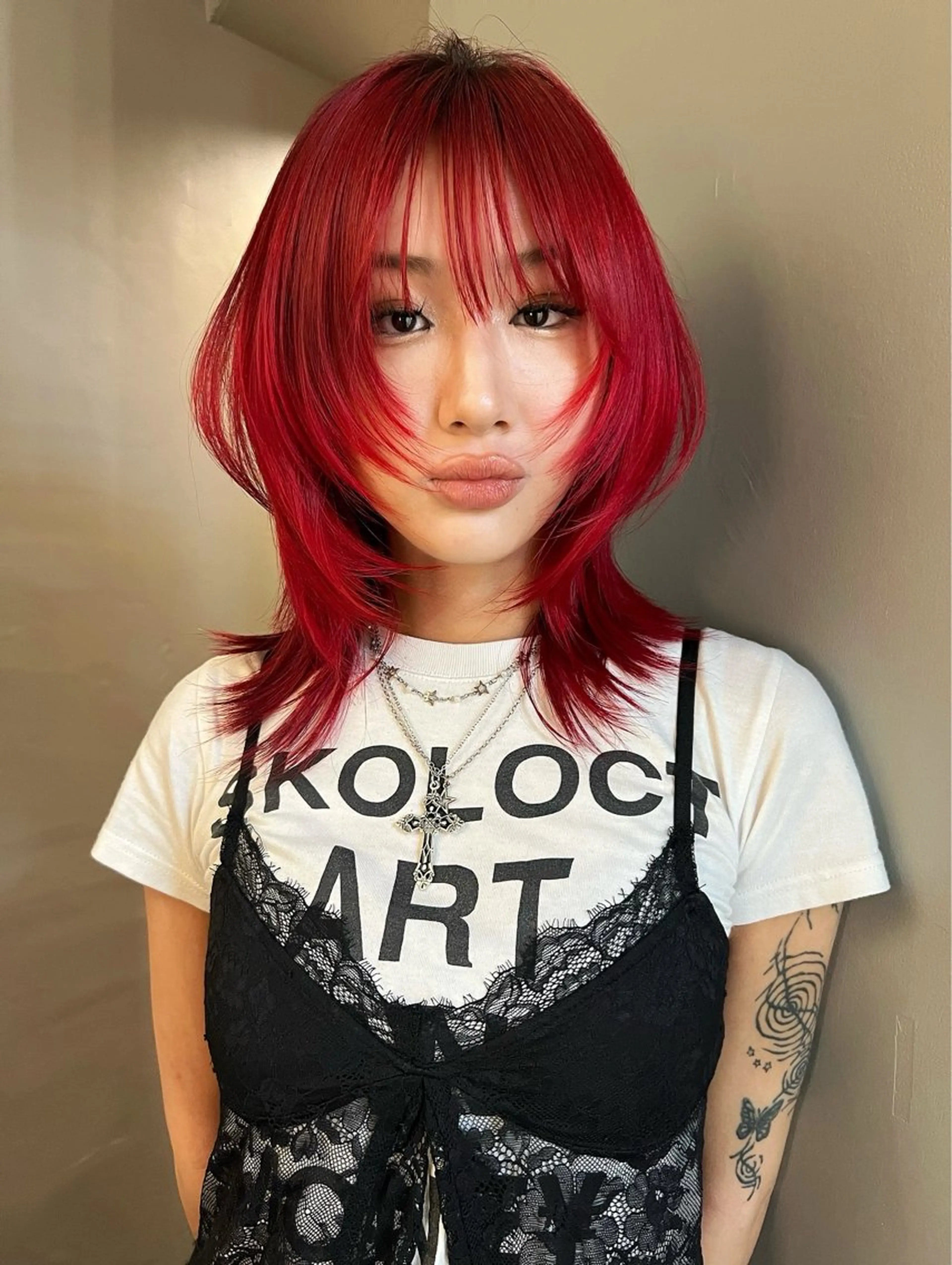 ミディアム カラー カット ヘアカラー haco＋所属・圧倒的デザイン力 店長🎨RENAのヘアスタイル