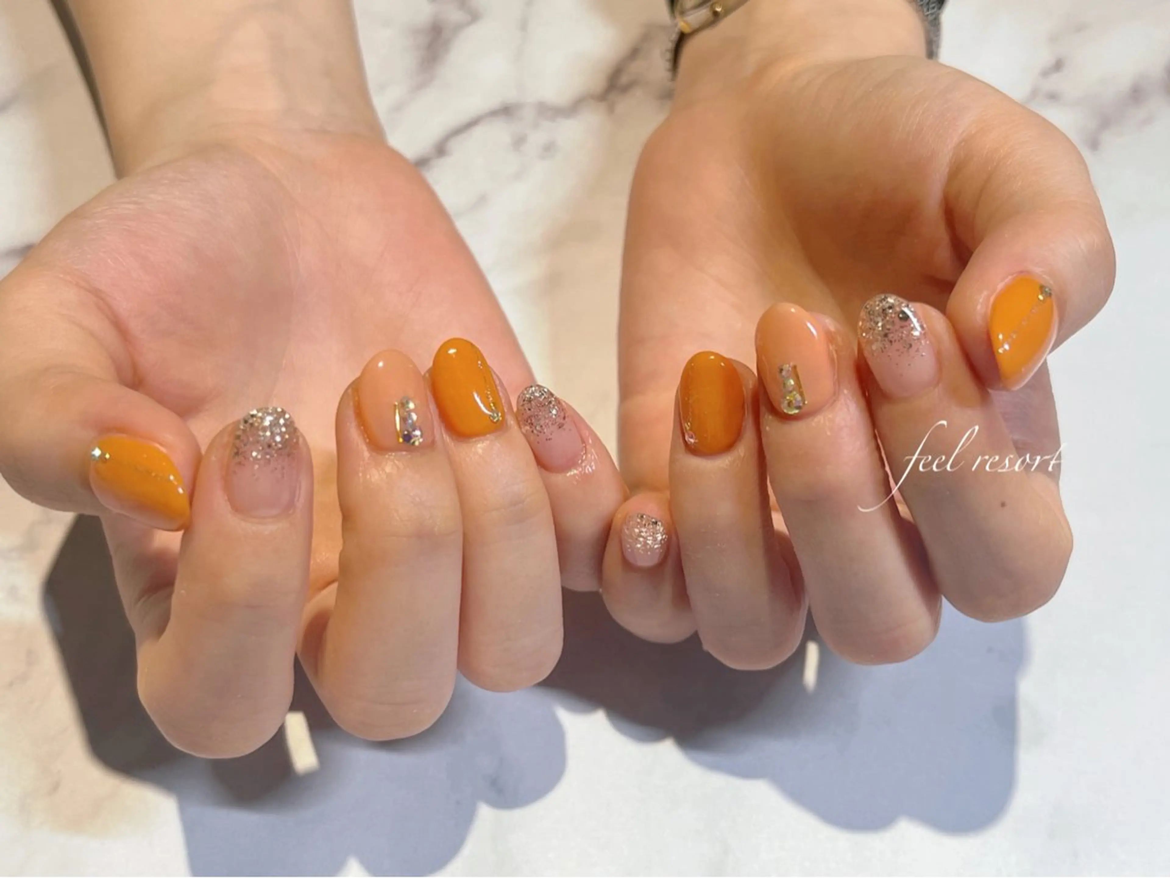 ネイル 長さ出し フットネイル フレンチネイル ジェルネイル ガラスフレンチ ハンドネイル Lien（リアン） 銀座駅6分のネイルデザイン