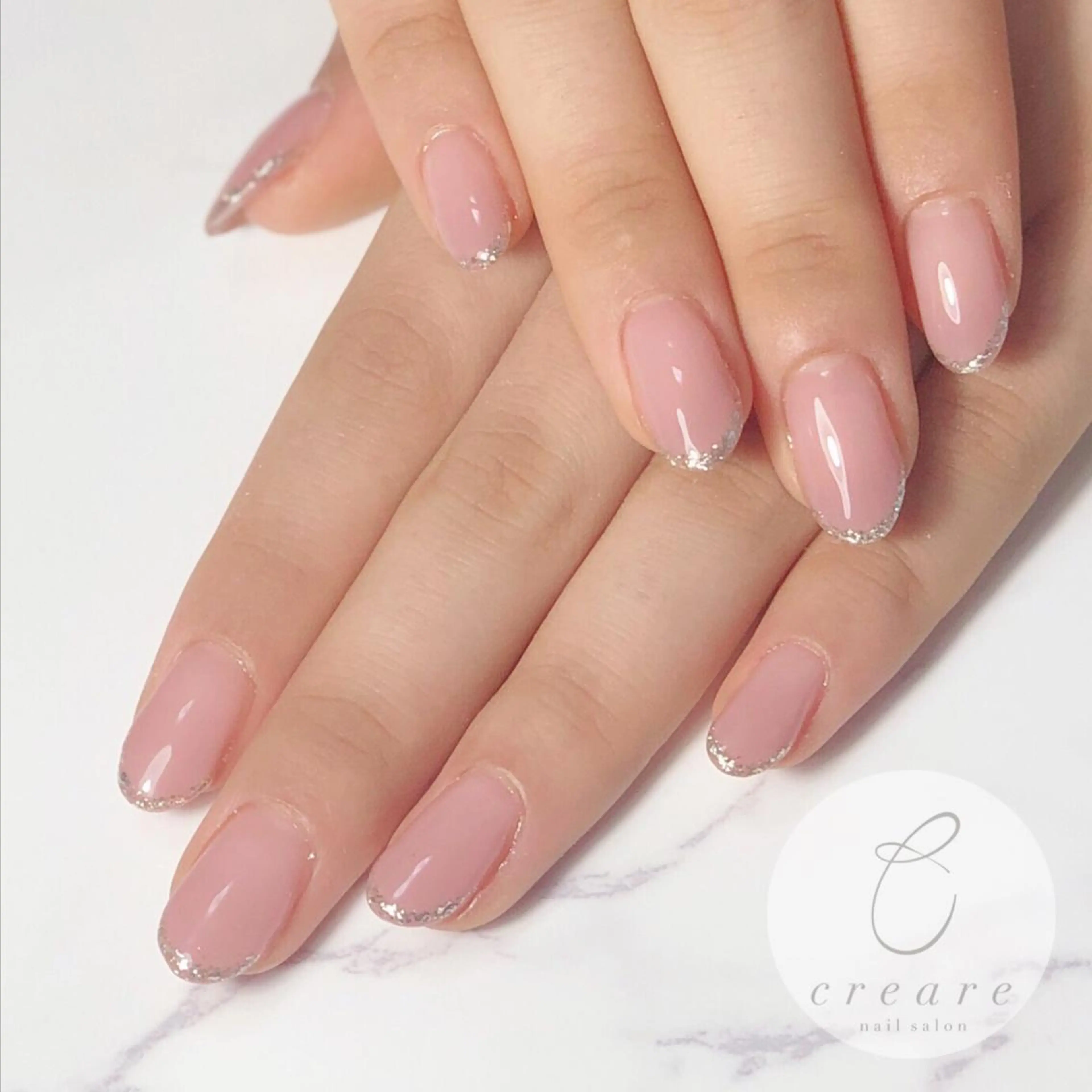 ネイル アートネイル フレンチネイル ジェルネイル グラデーション ラメ(グリッター) 辻野 和枝のネイルデザイン