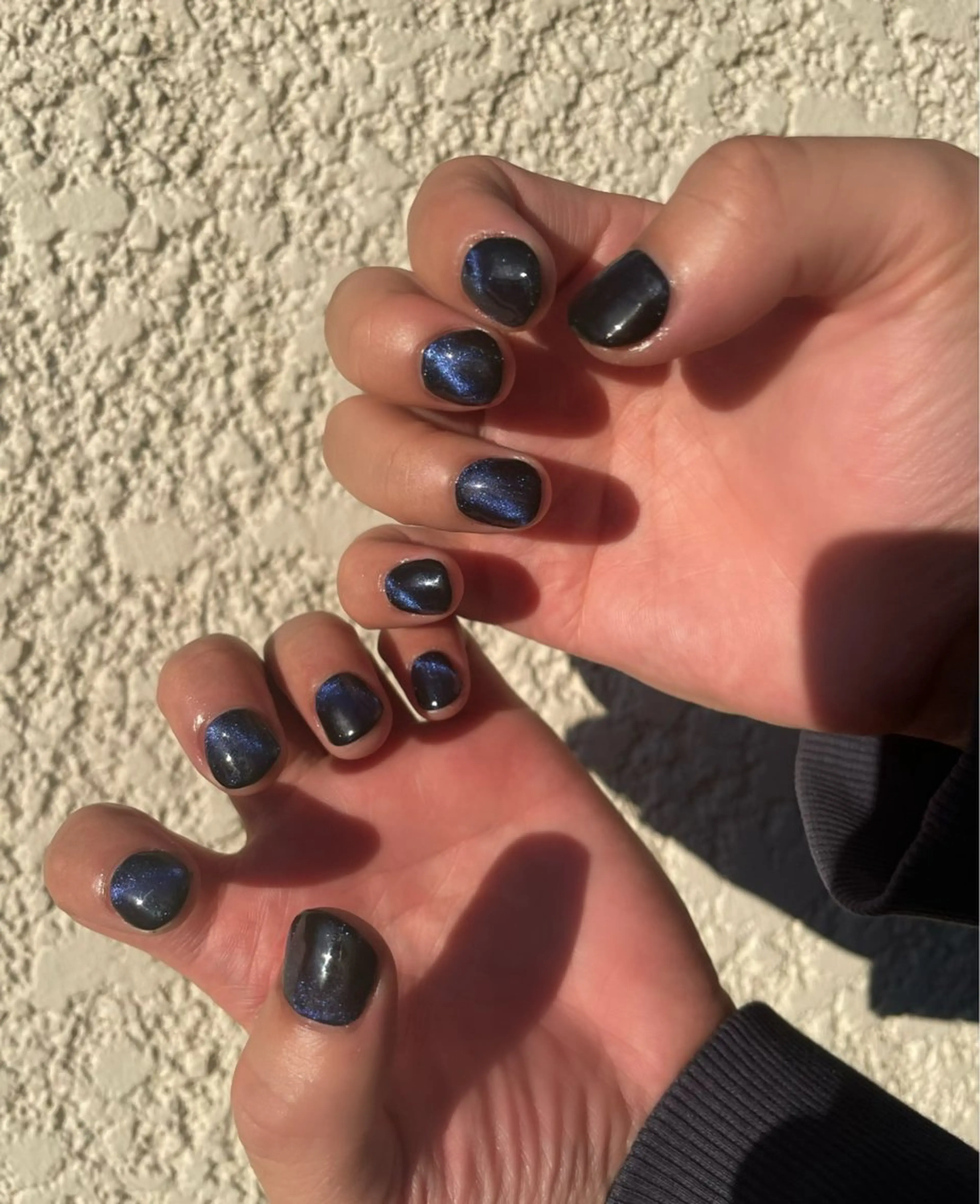 ネイル ブルー マグネットネイル メンズネイル シンプルネイル ハンドネイル Nail salon 🎀Angeのネイルデザイン