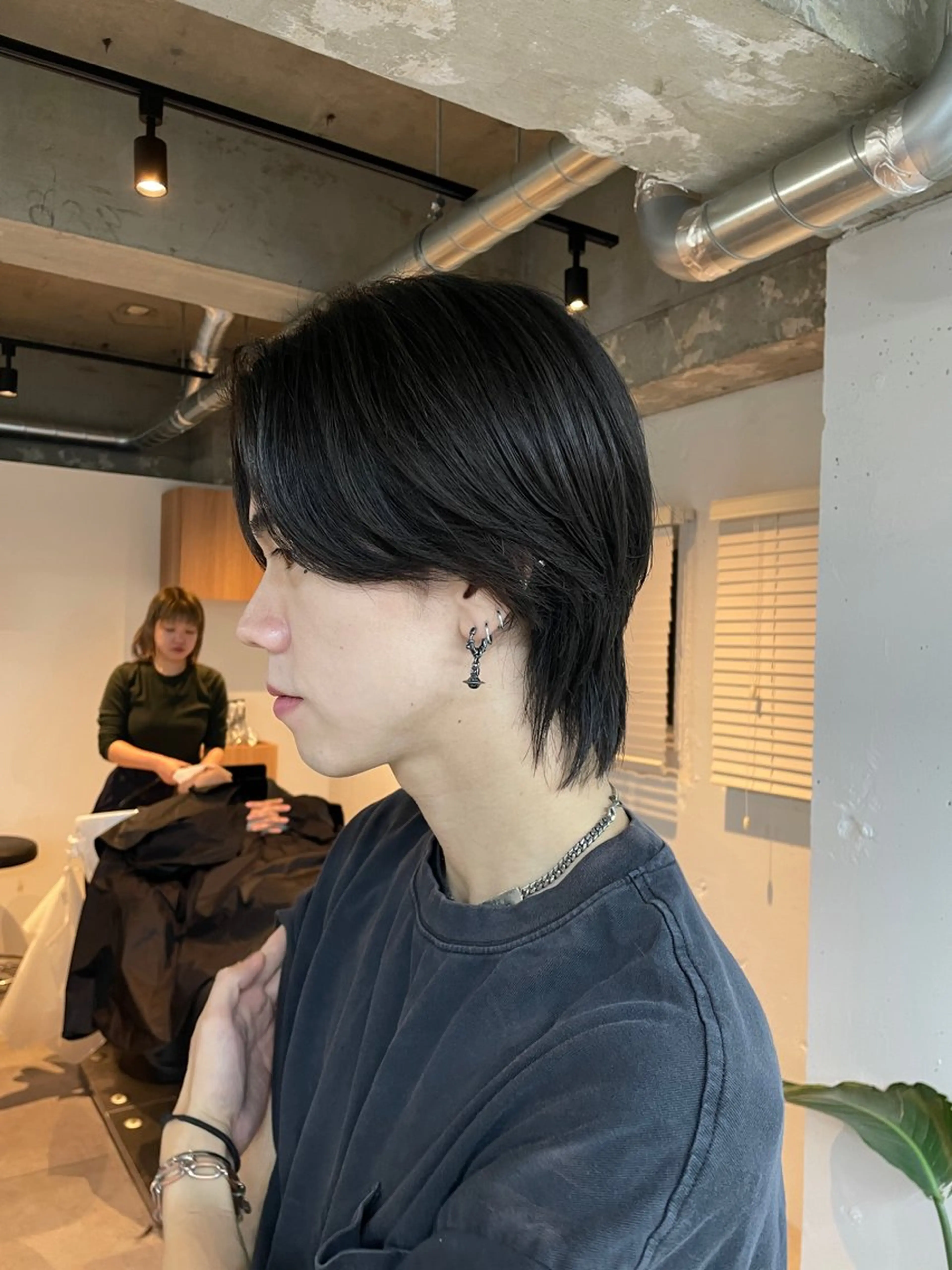 メンズ センターパート メンズウルフカット ウルフカット ルカ/ ムードカット🍓のヘアスタイル