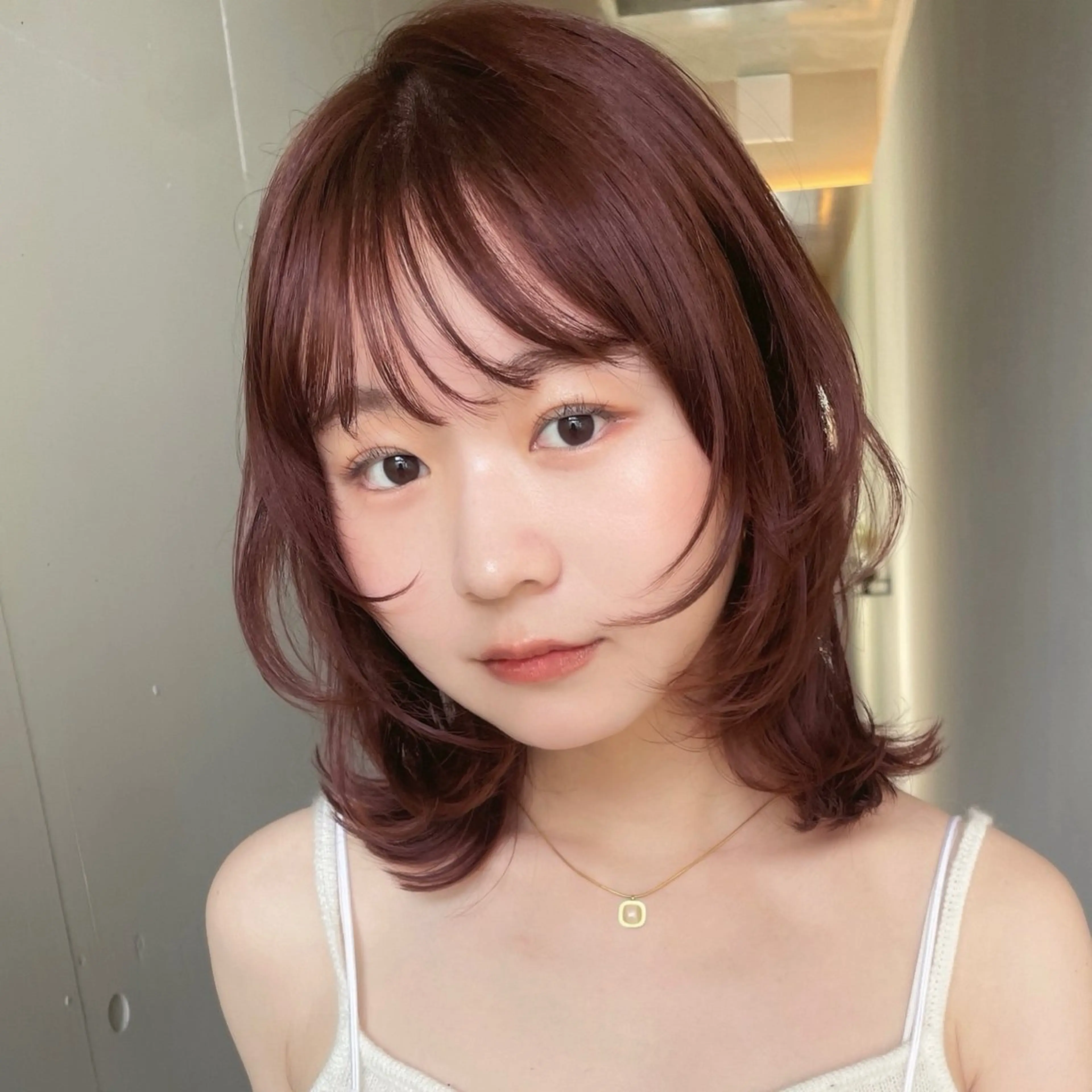 ミディアム レイヤーカット 表参道/レイヤー/暖 色/Ｗカラー/小春のヘアスタイル