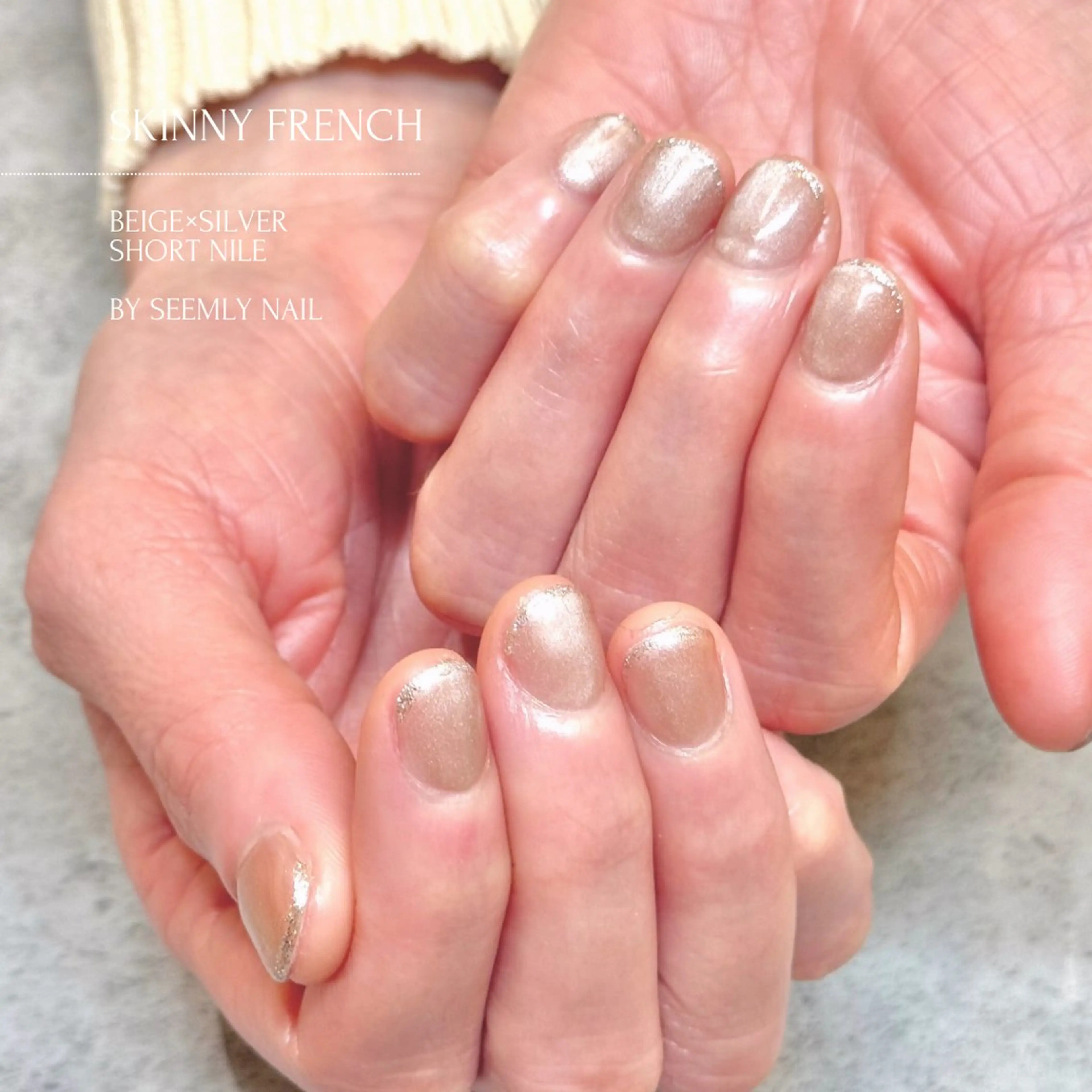 ネイル フレンチネイル ジェルネイル マグネットネイル パラジェル 冬ネイル Seemly 千田町店所属・フラワーパラジェル 🌸シームリーエミのネイルデザイン