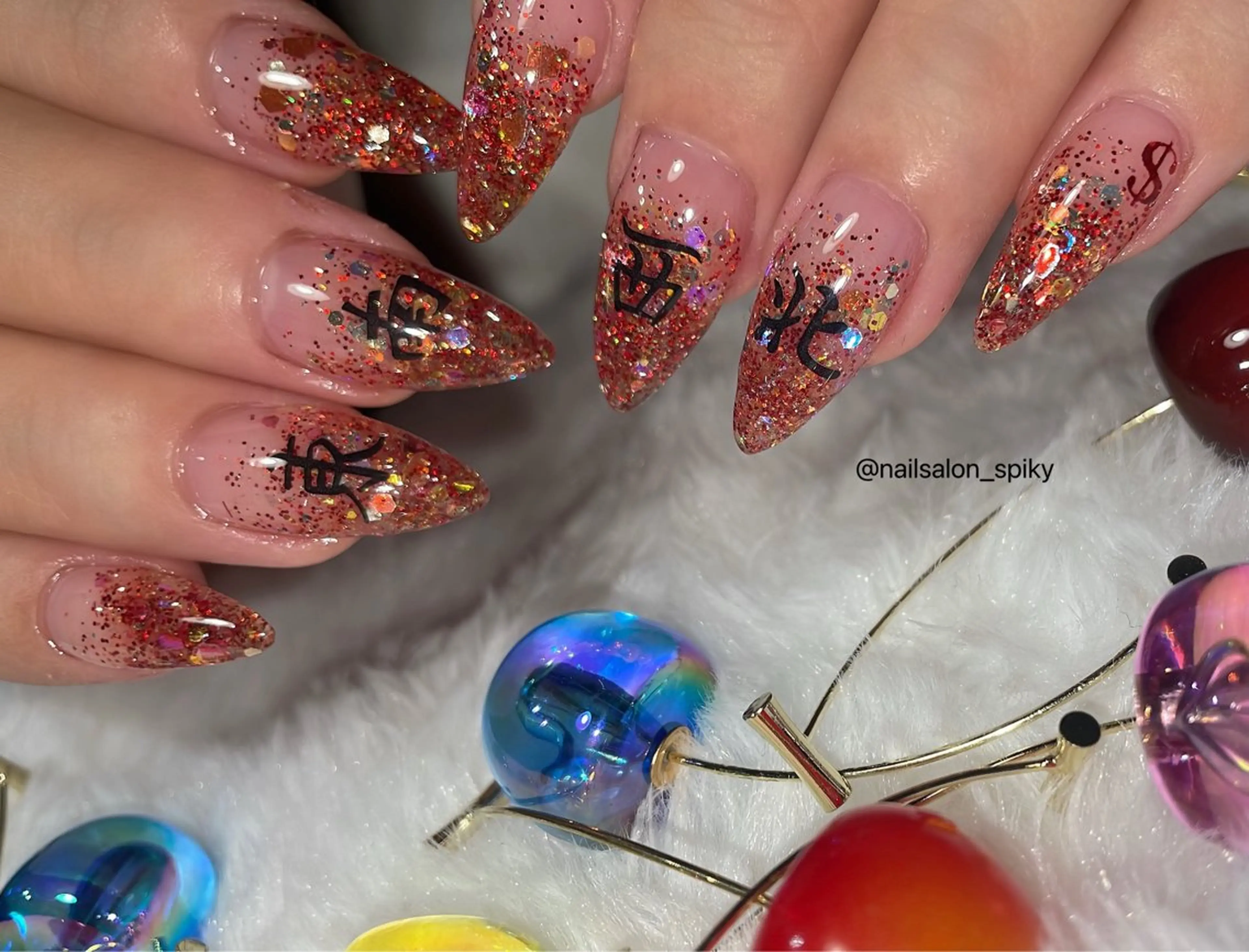 ネイル アートネイル Spiky とうげ ふうかのネイルデザイン