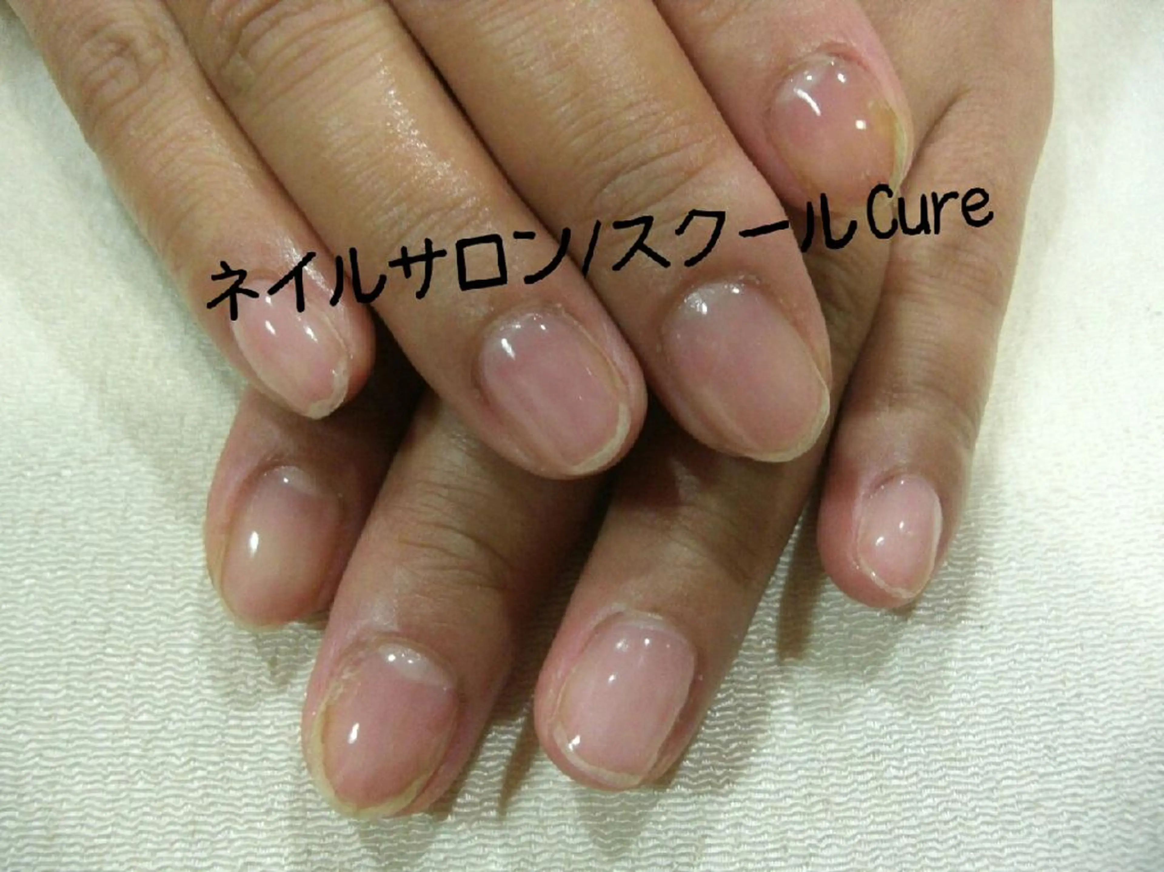 ショート ネイル クリアネイル ジェルネイル ネイルサロン Cureのネイルデザイン
