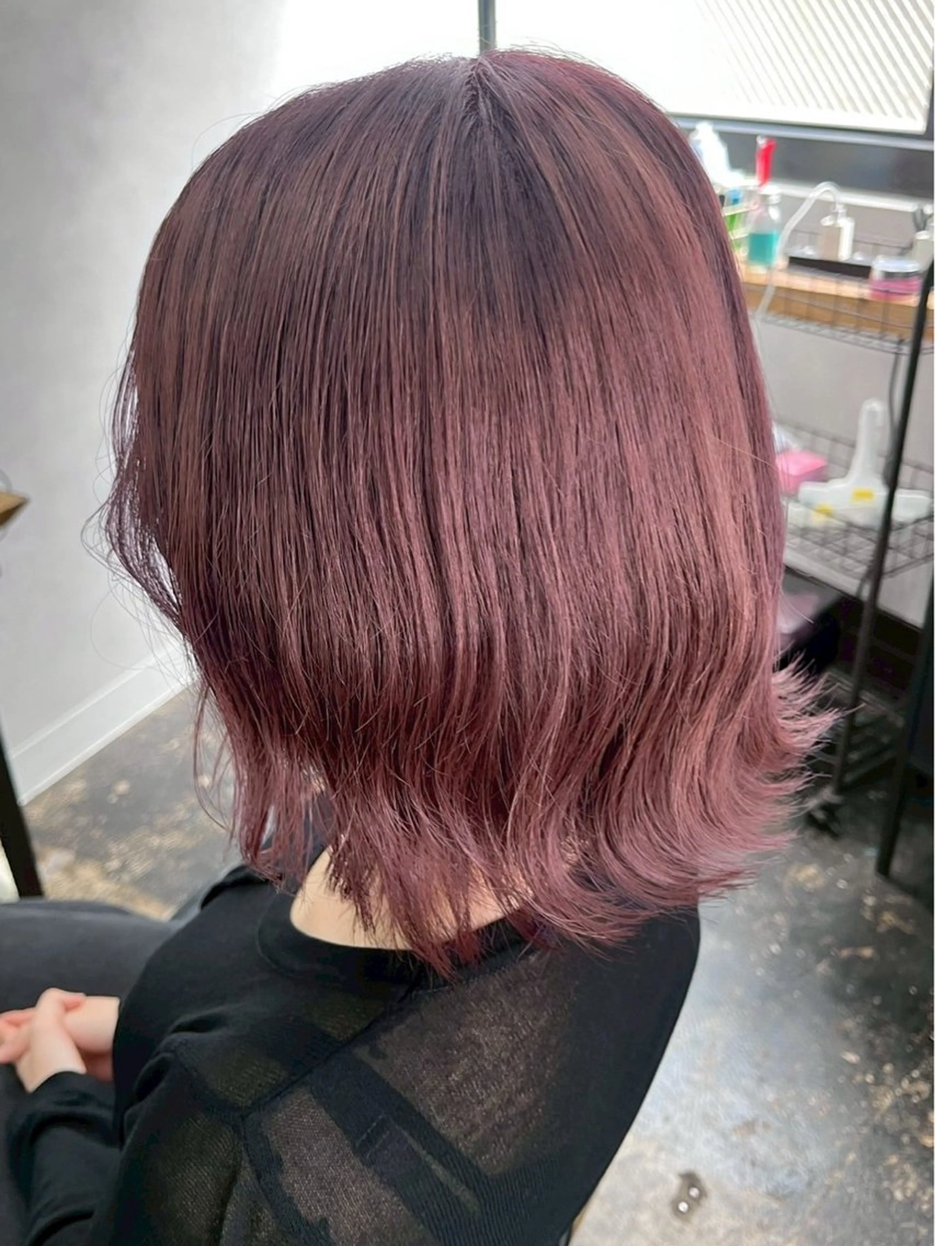 ミディアム カラー カット ヘアカラー トリートメント ハイトーン/韓国風/ 艶髪/吉祥寺のヘアスタイル