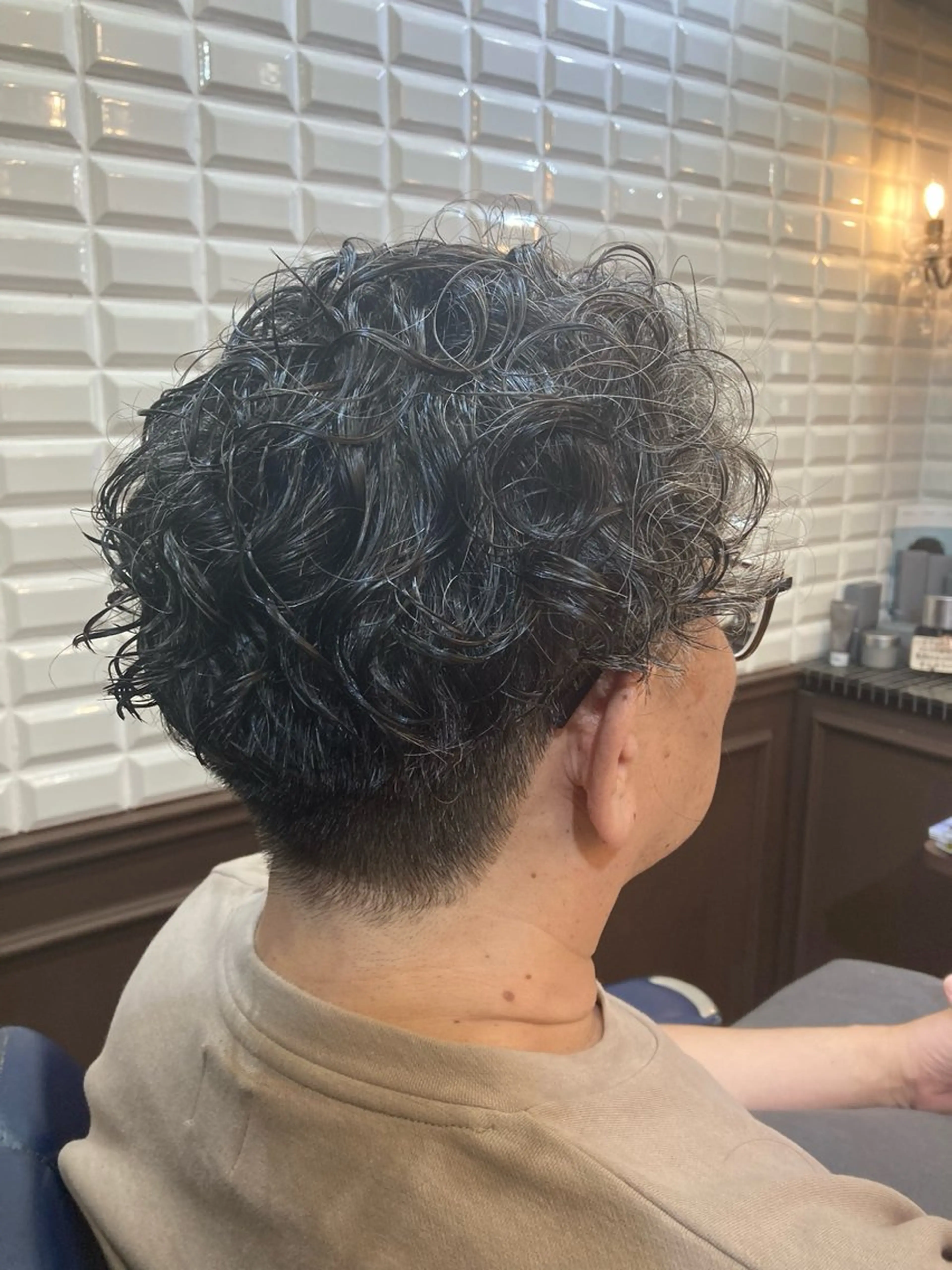 ショート メンズ メンズパーマ ルピナス中田店長 山口大地のヘアスタイル