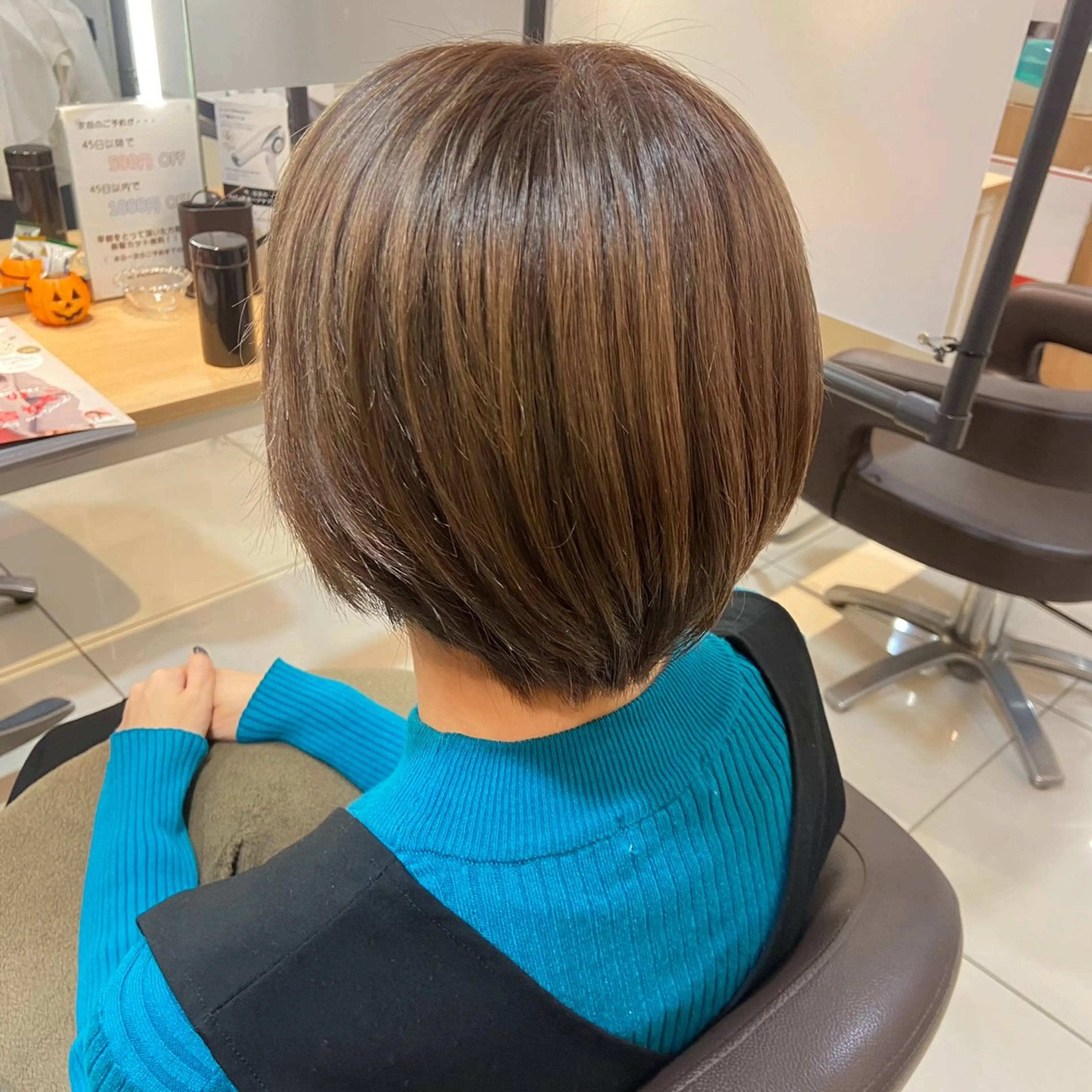 ショート カラー ヘアカラー トリートメント ボブカット/アレンジ /さきのヘアスタイル