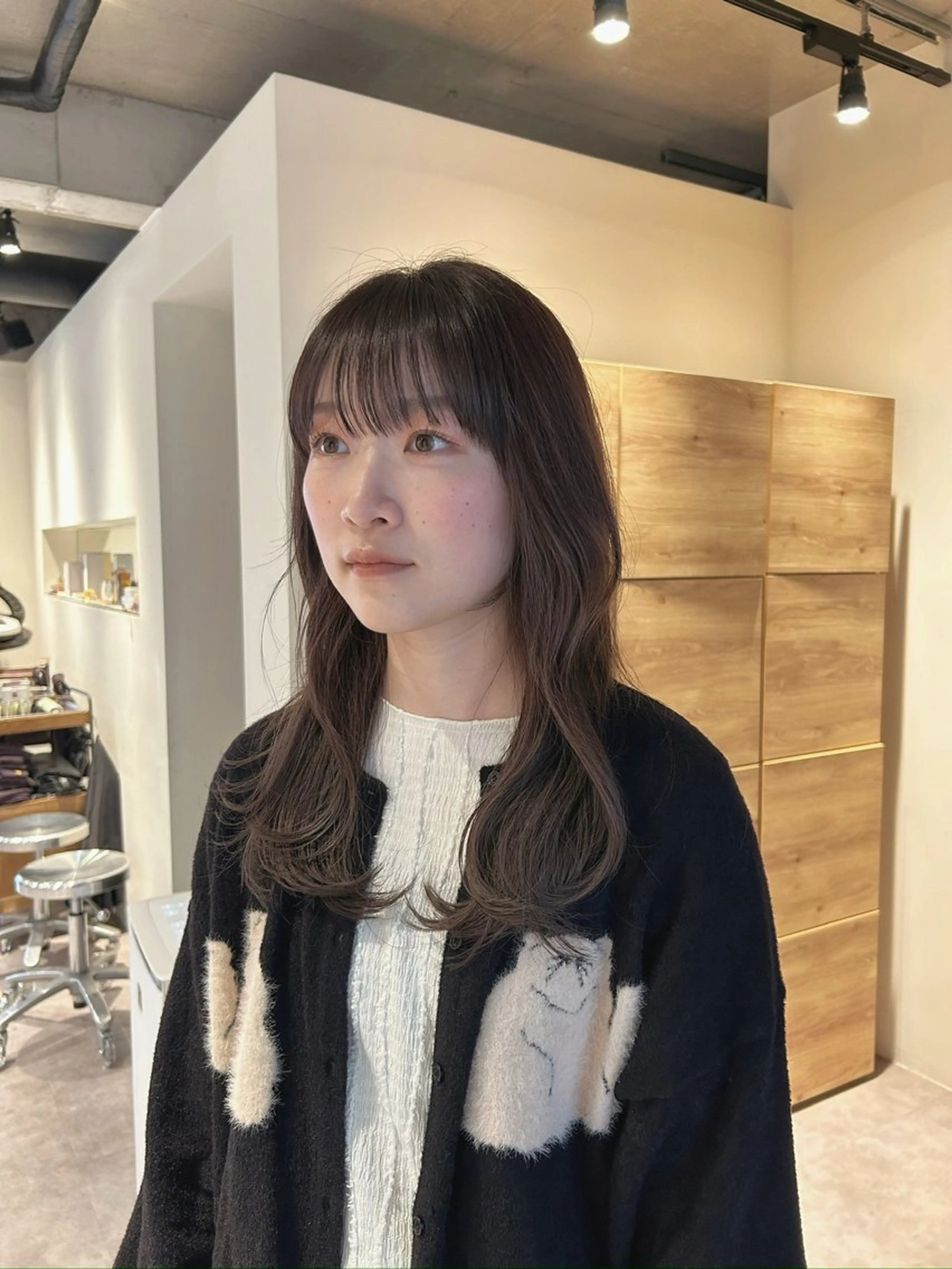 セミロング カラー 似合わせカット カット ヘアカラー トリートメント 葉月/ボブ/ 透明感カラー／中目黒のヘアスタイル