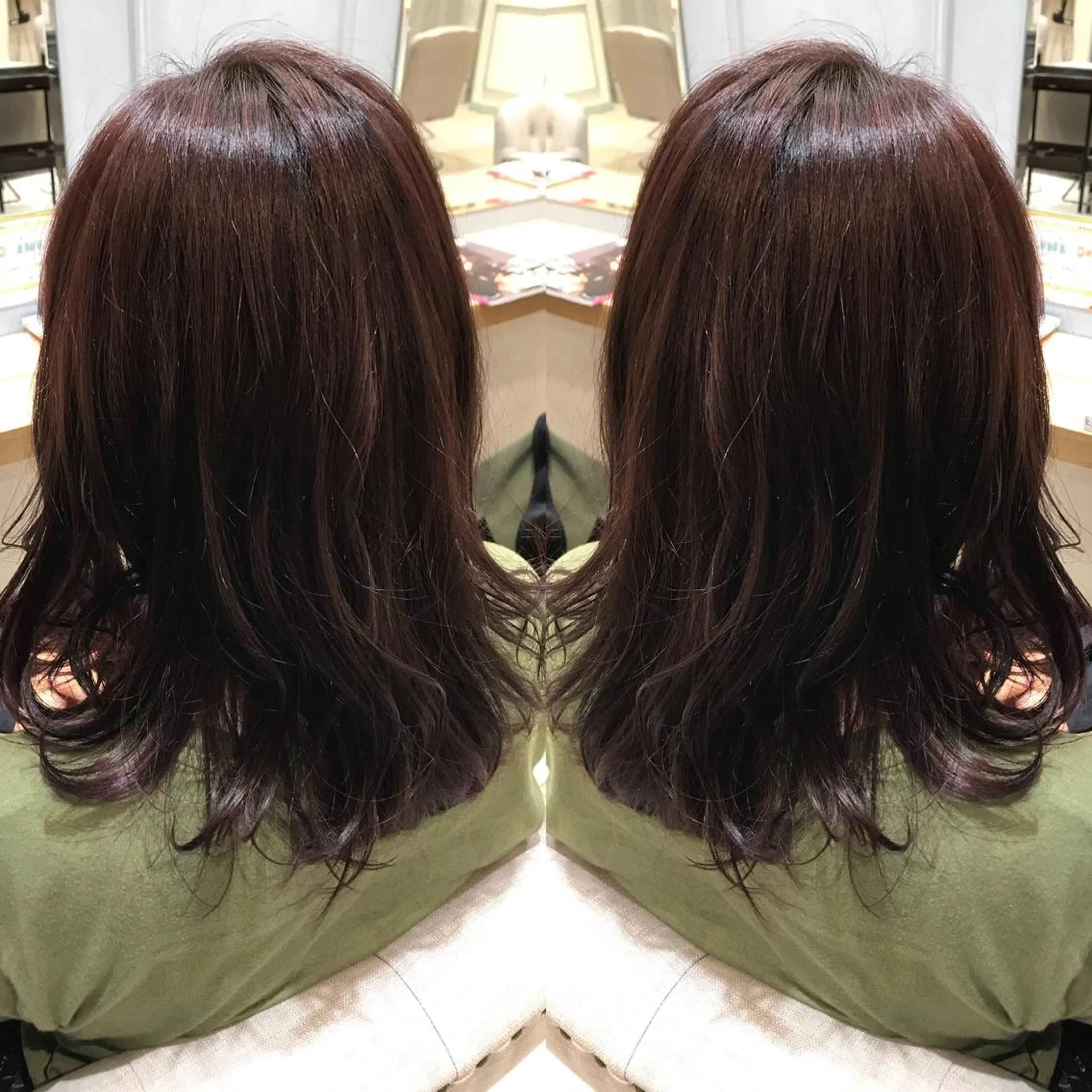 ミディアム カラー Livnaリヴナ立川所属・レイヤー/ハイライト /立川/赤池宏隆のヘアスタイル