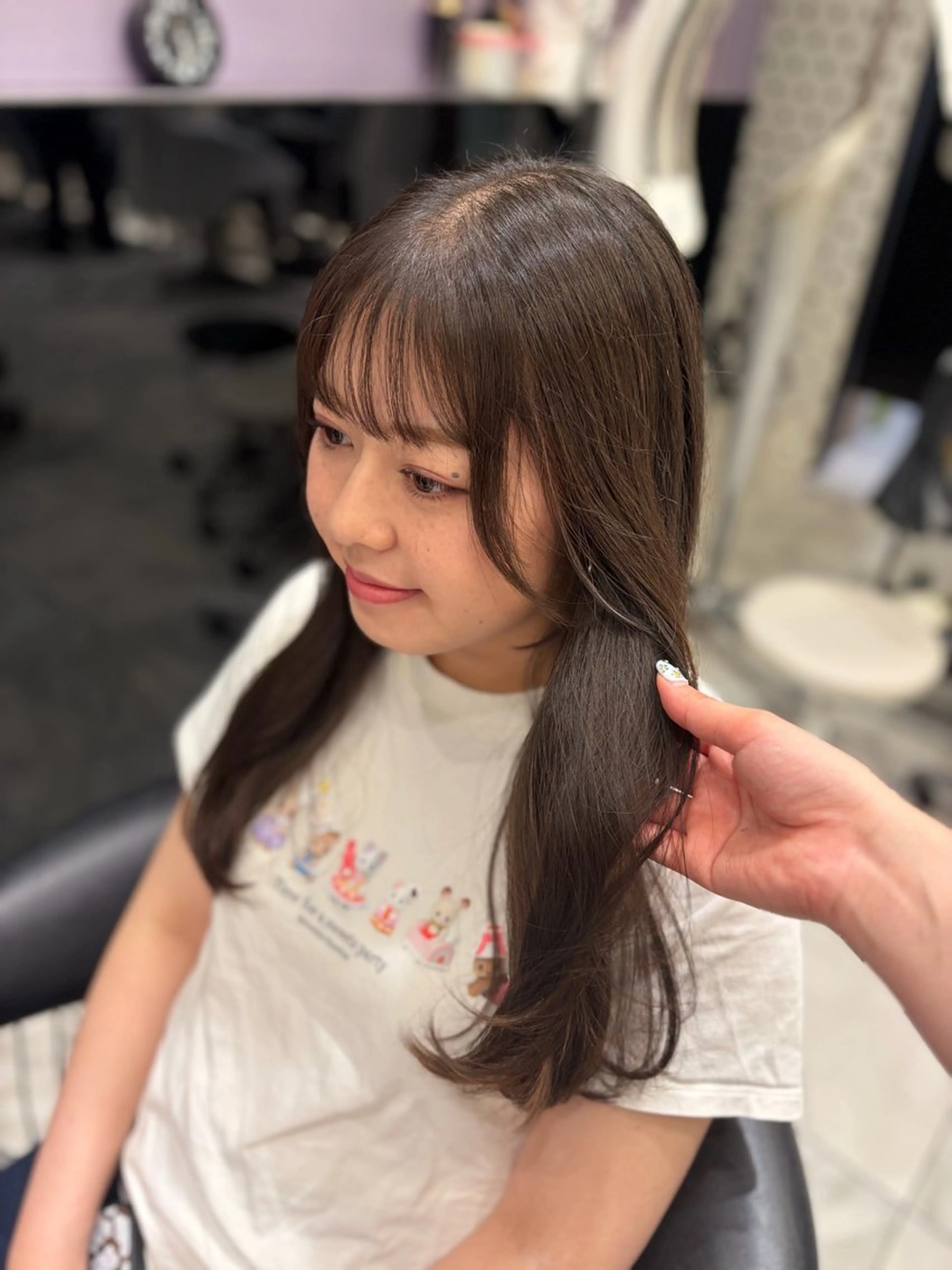 ロング カラー 透明感カラー 韓国風ヘア レイヤーカット ロング カット ヘアカラー 🌸銀座No.1パー マ🌸いでいあやのヘアスタイル