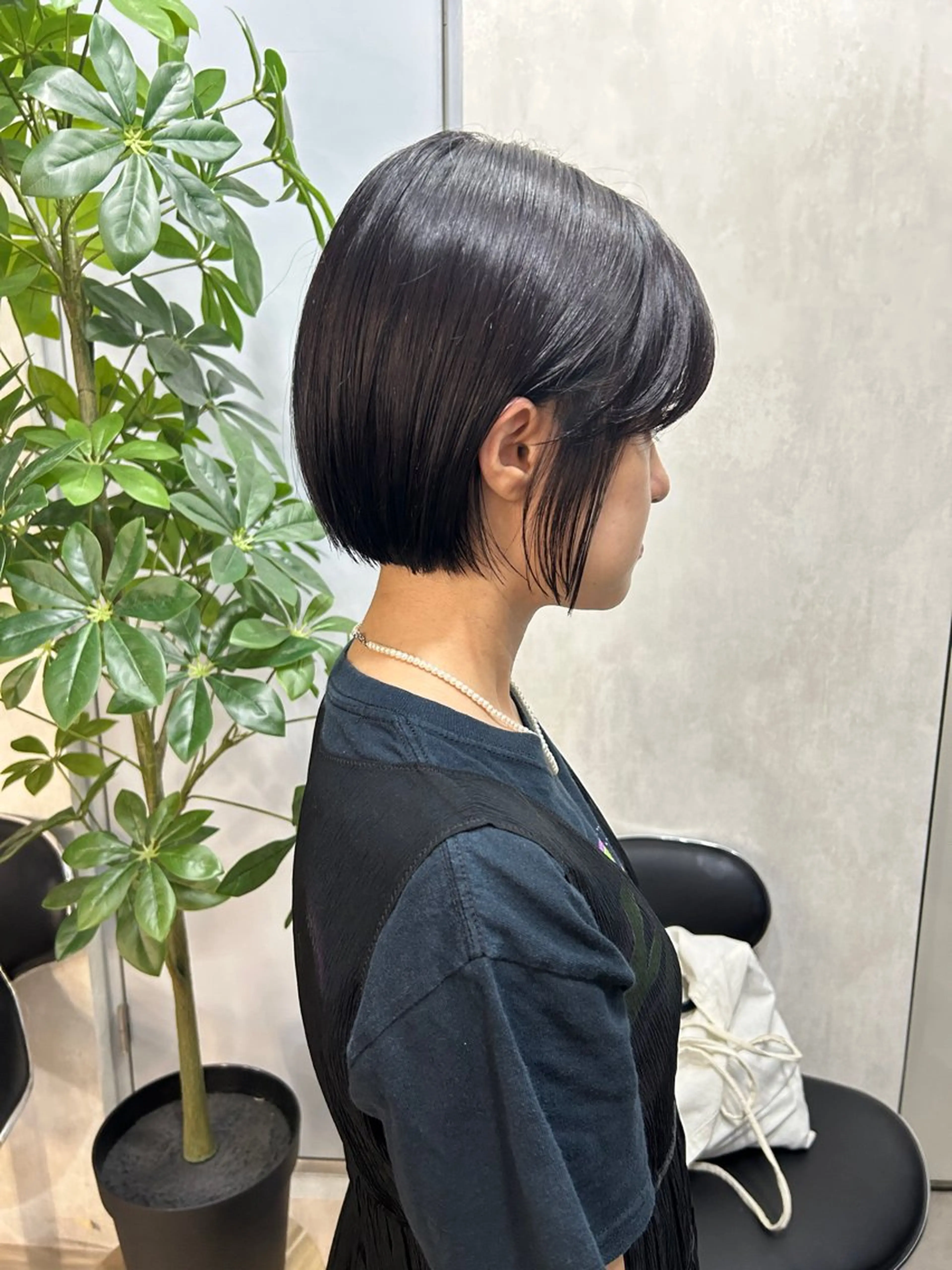 ショート カラー ハイライト/レイヤー ミルクティー/山本のヘアスタイル